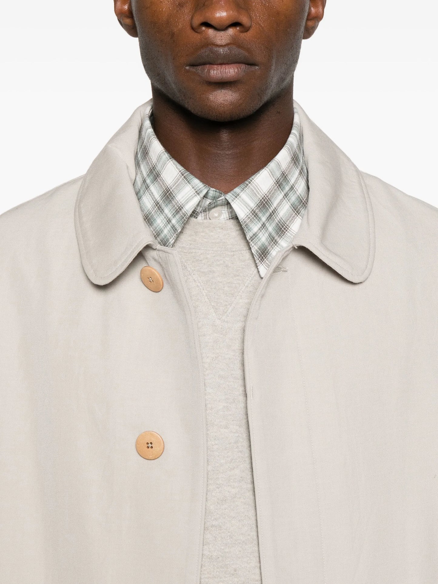 Balmat round-collar coat