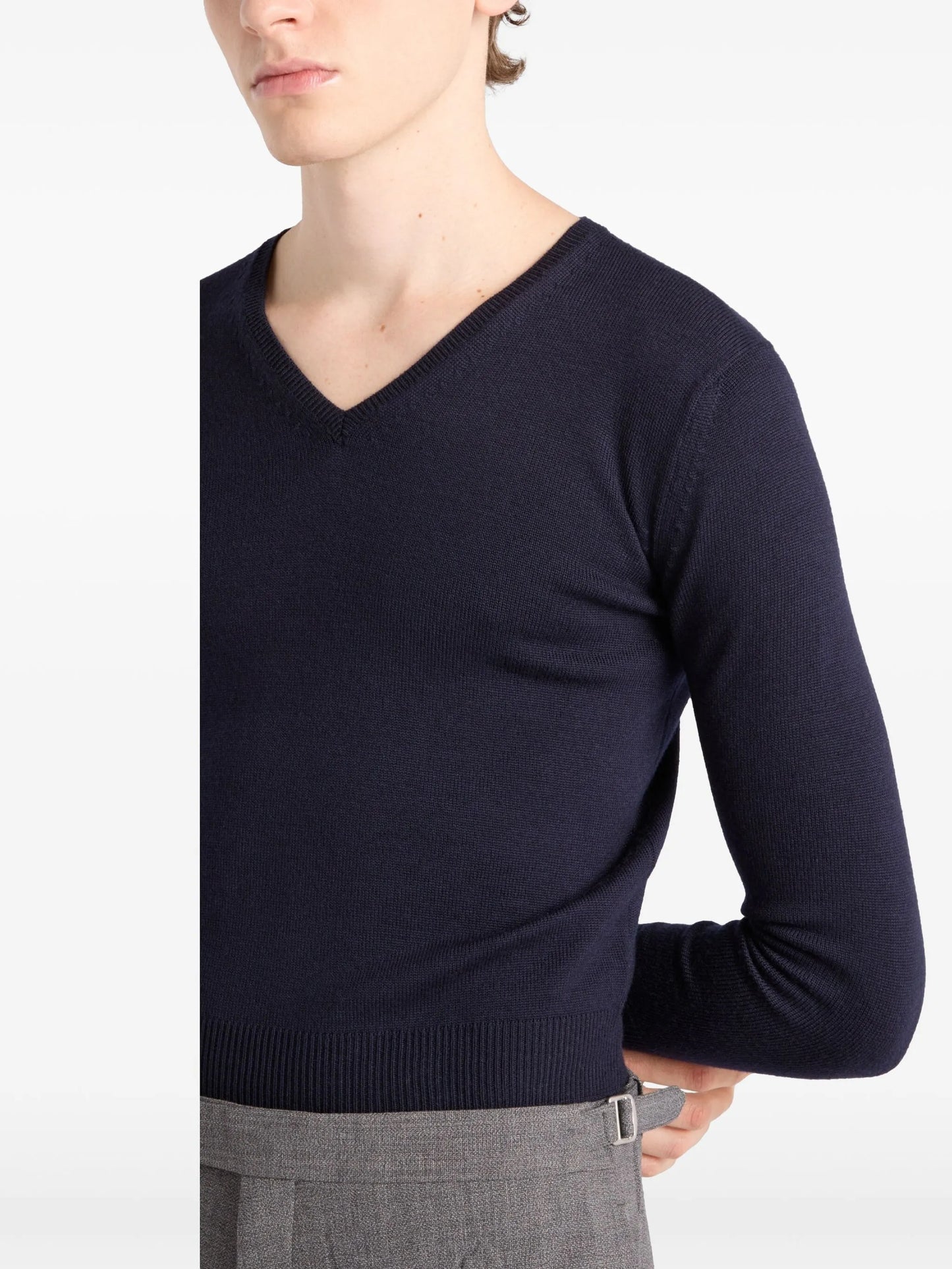 wool V-neck sweater