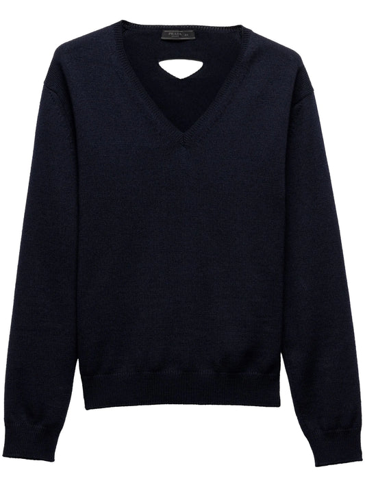 wool V-neck sweater