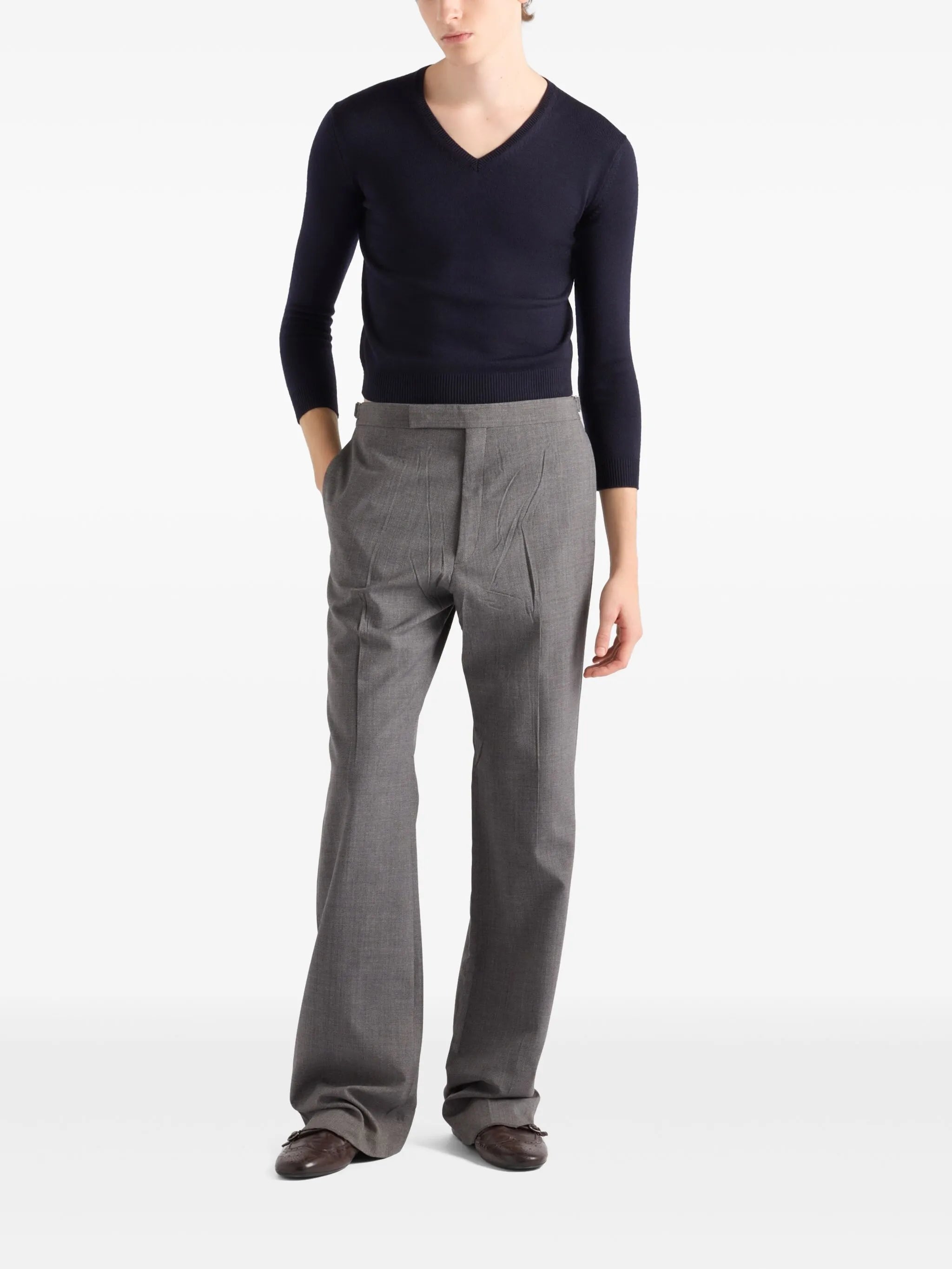 wool V-neck sweater