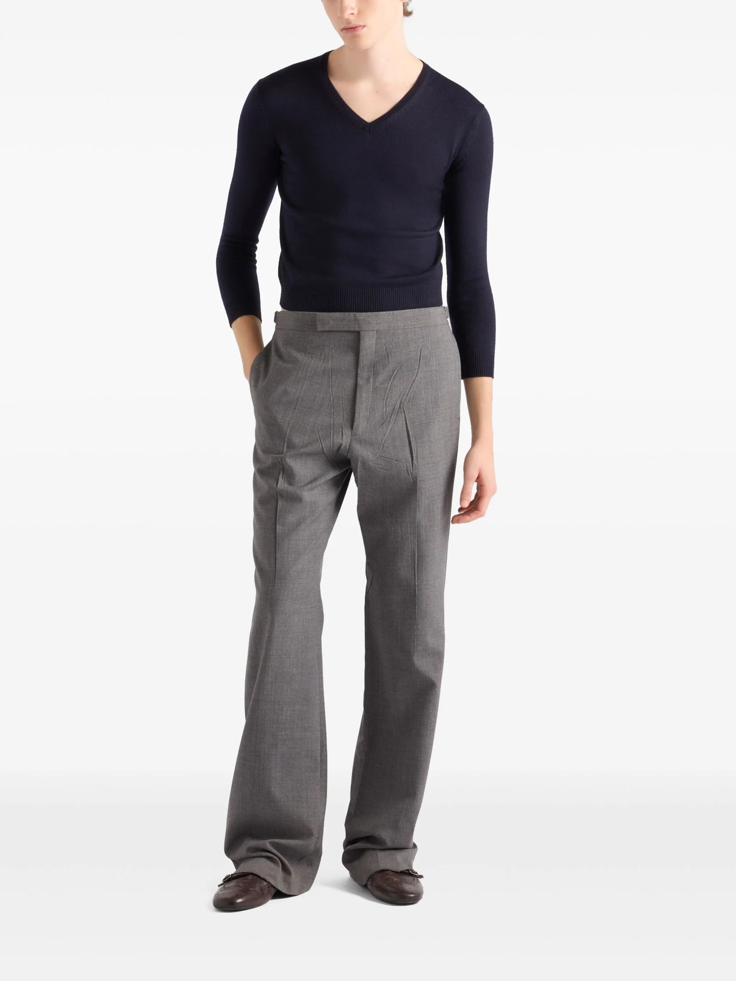 wool V-neck sweater