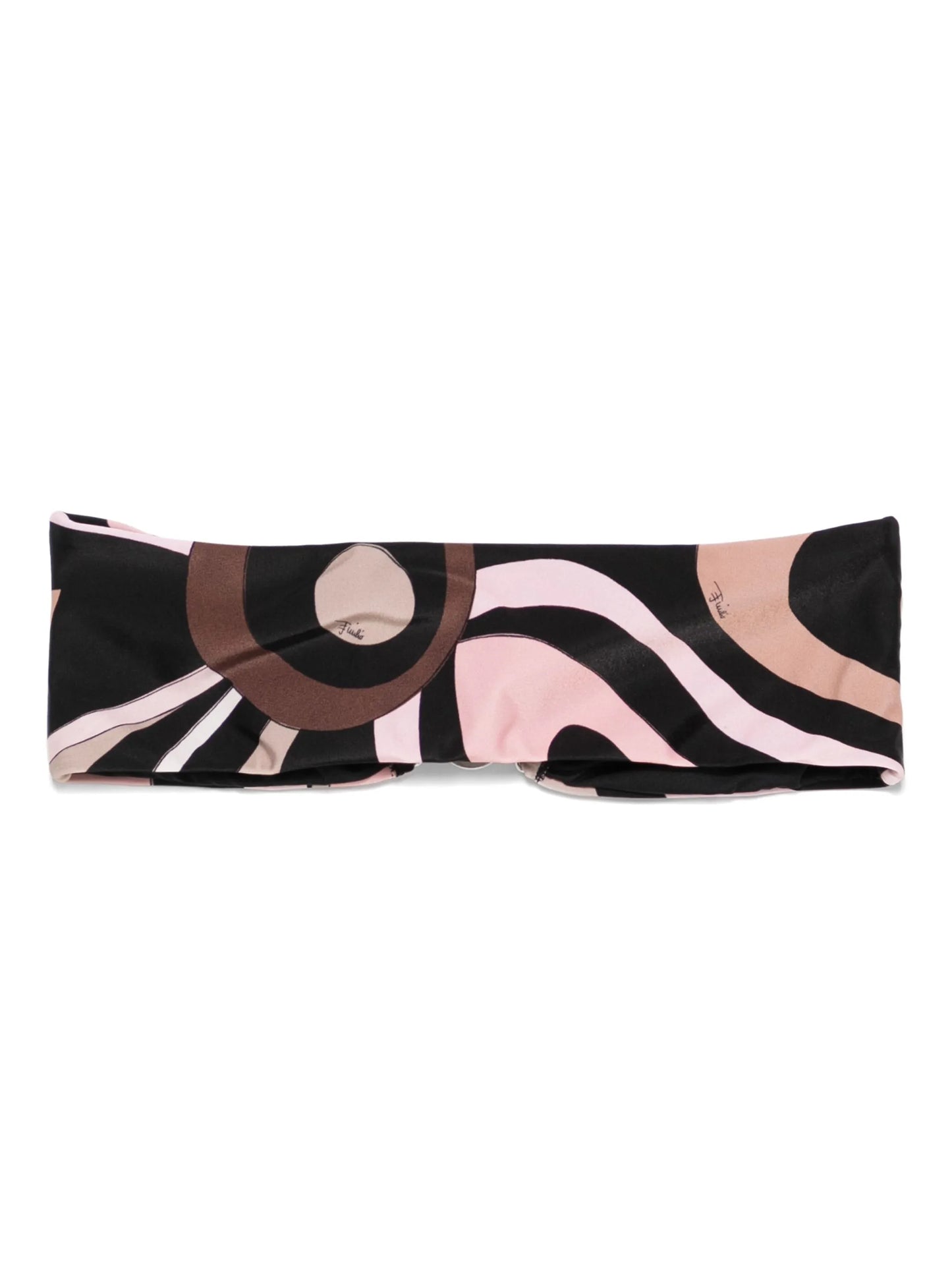 Marmo-print strapless bikini top