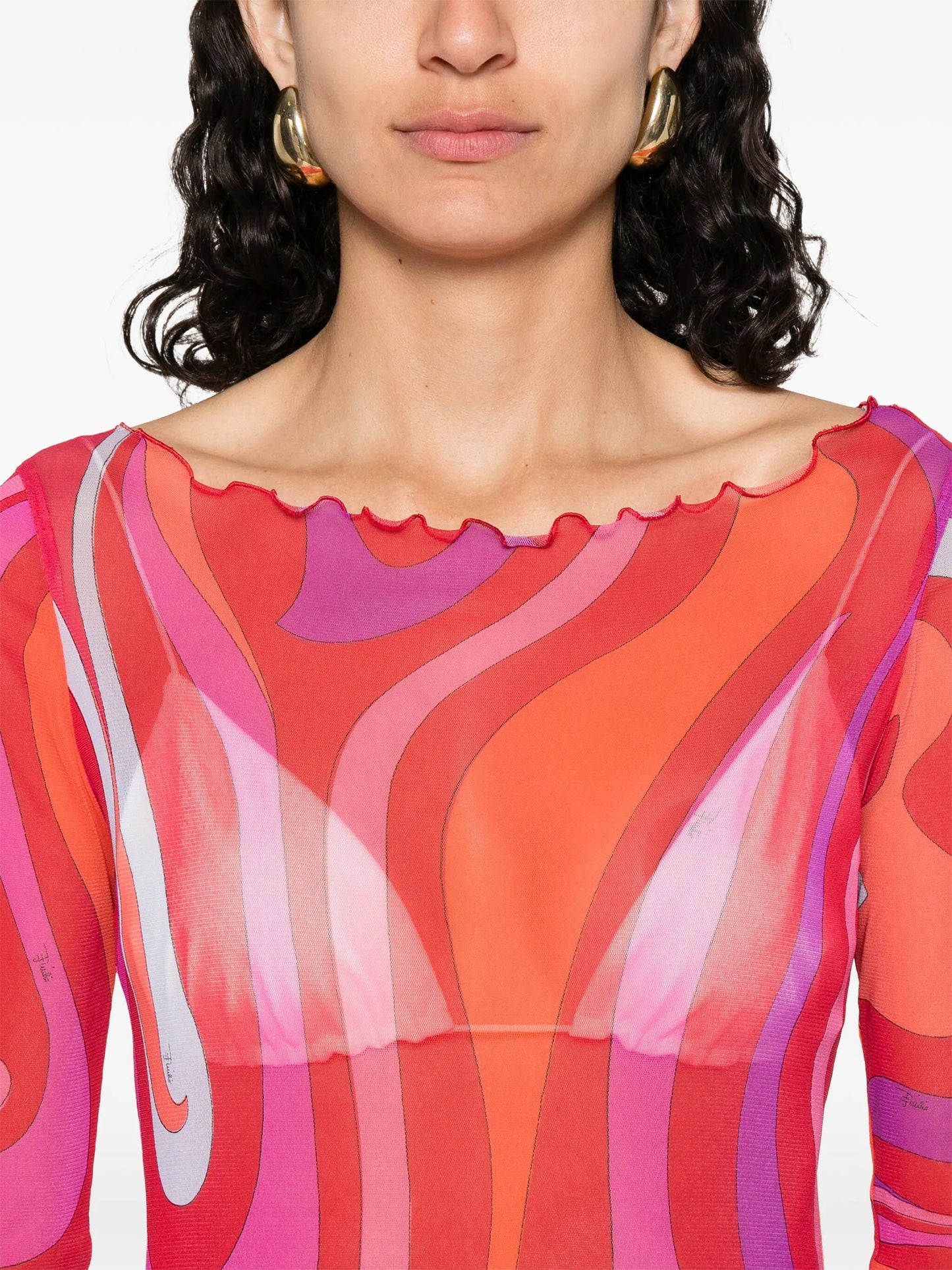 Iride-print maxi dress