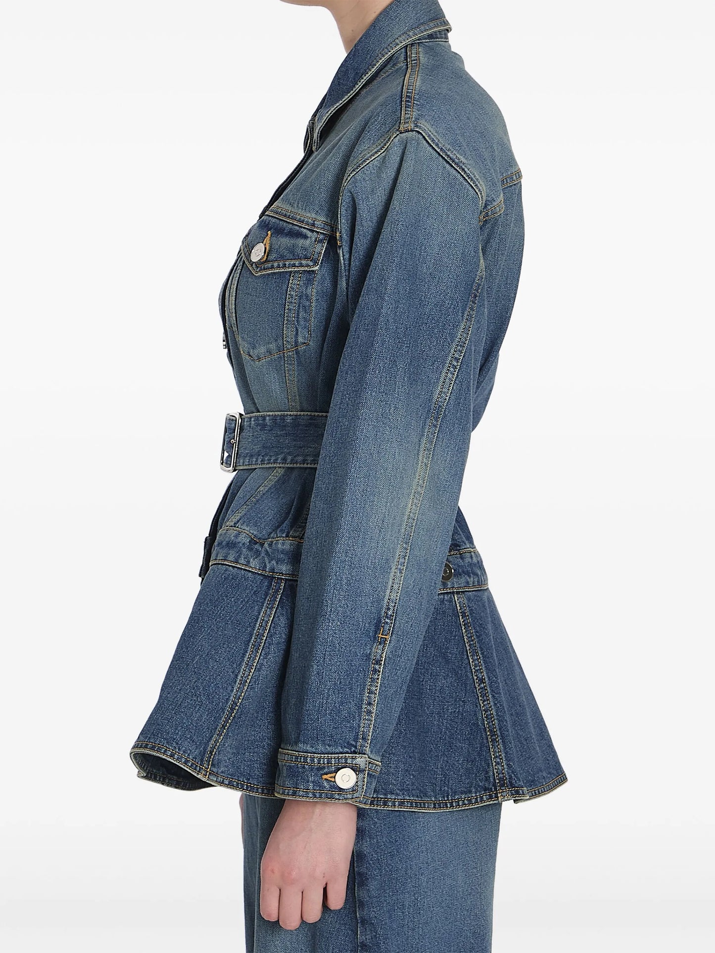 peplum denim jacket