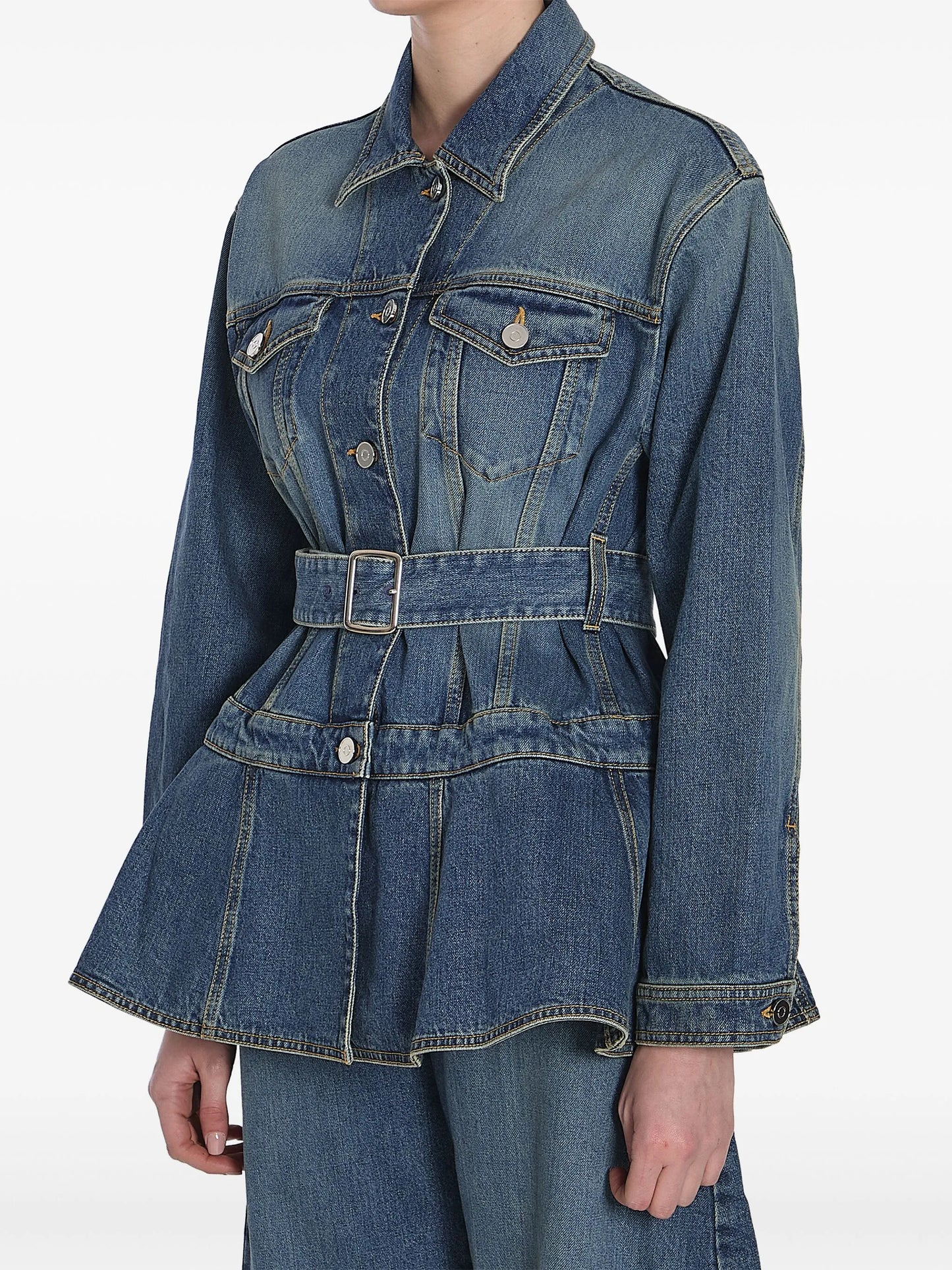 peplum denim jacket