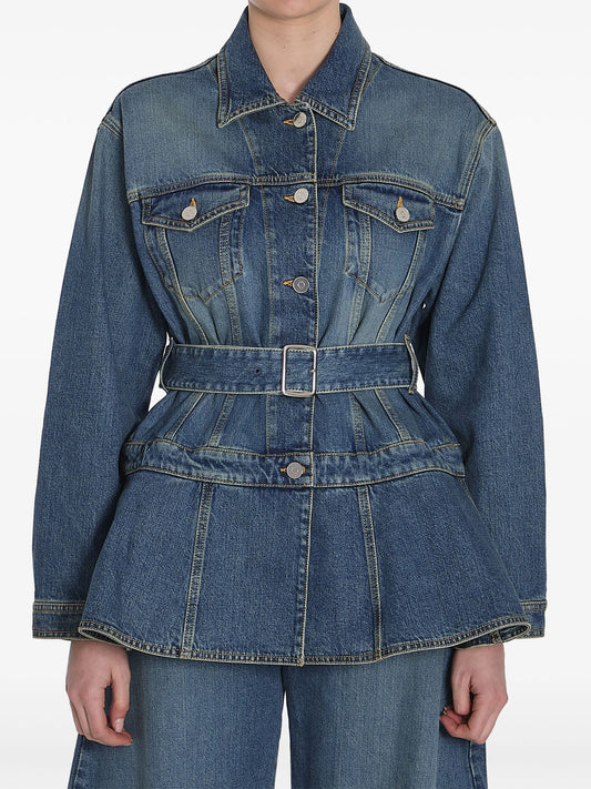 peplum denim jacket
