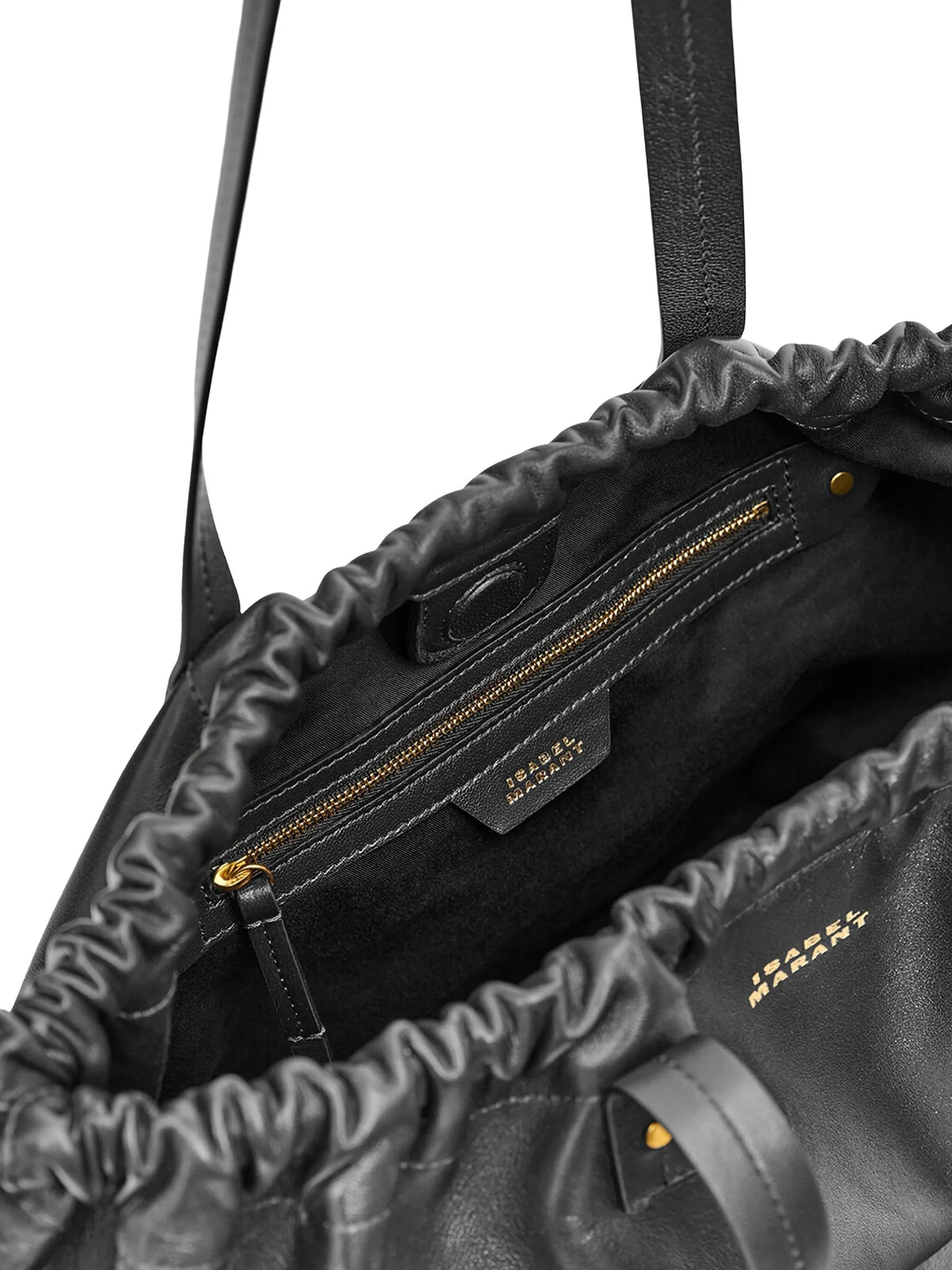 Silven E/W shiny leather tote bag