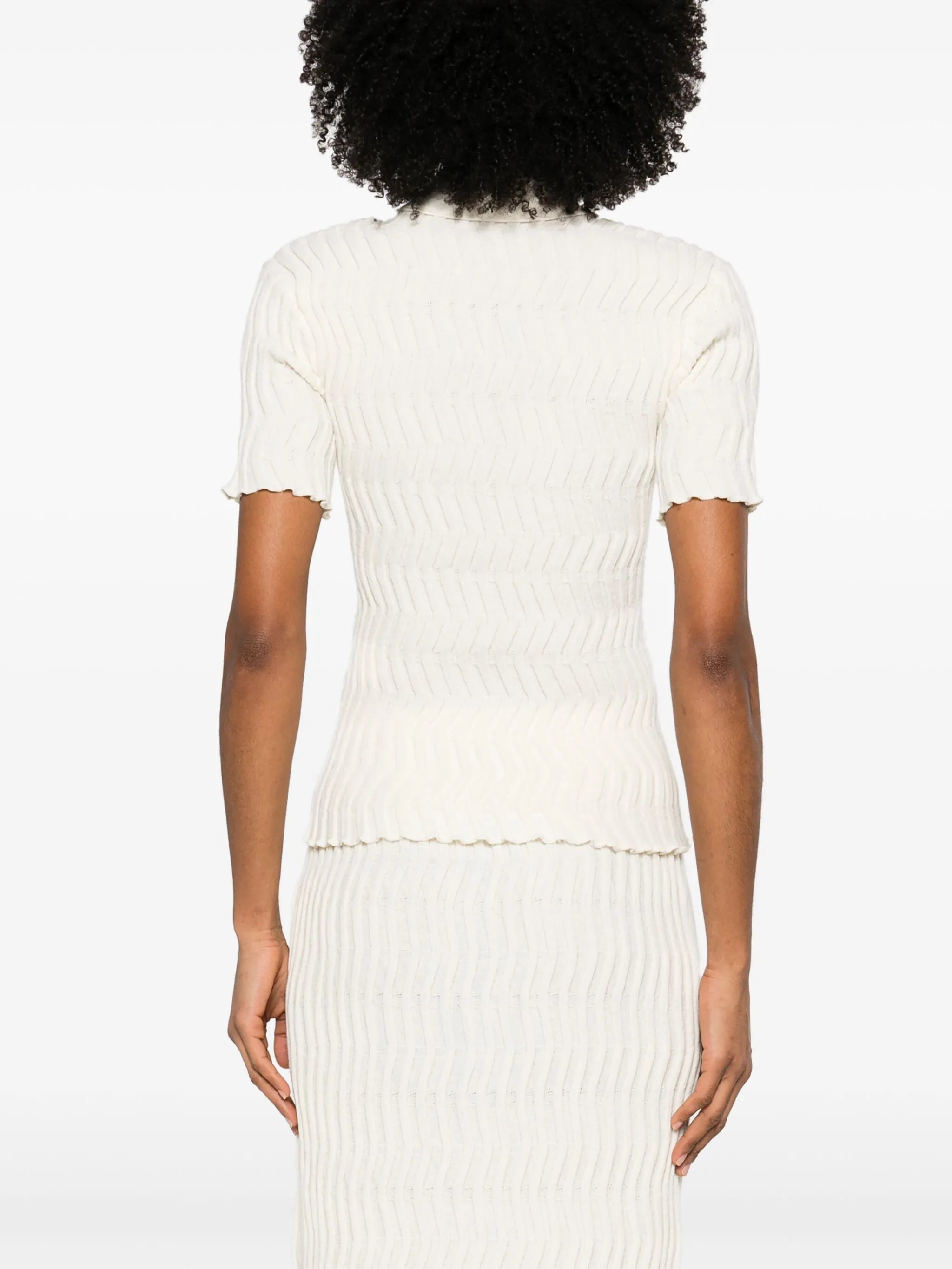knitted polo top