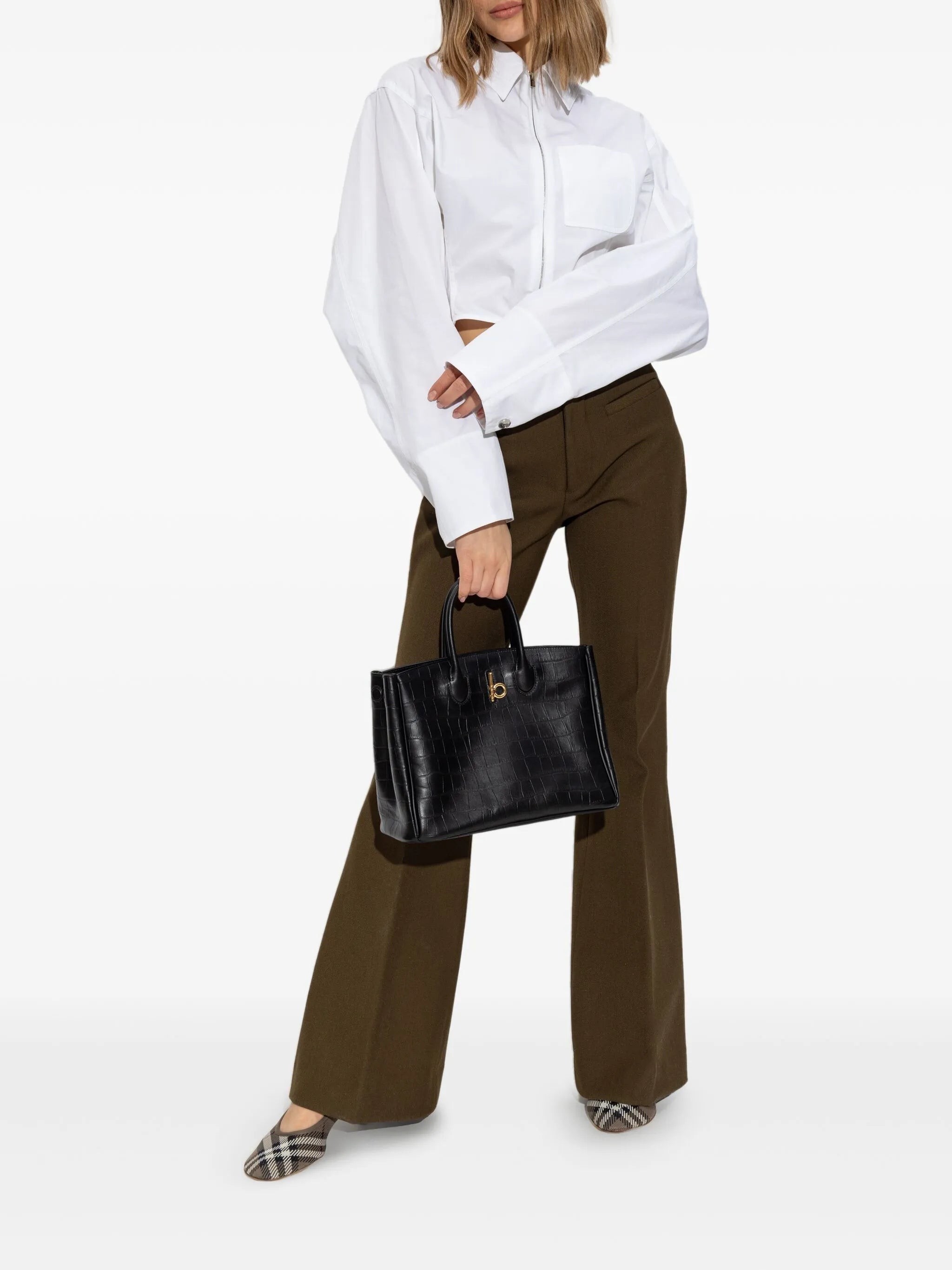 wool-blend trousers