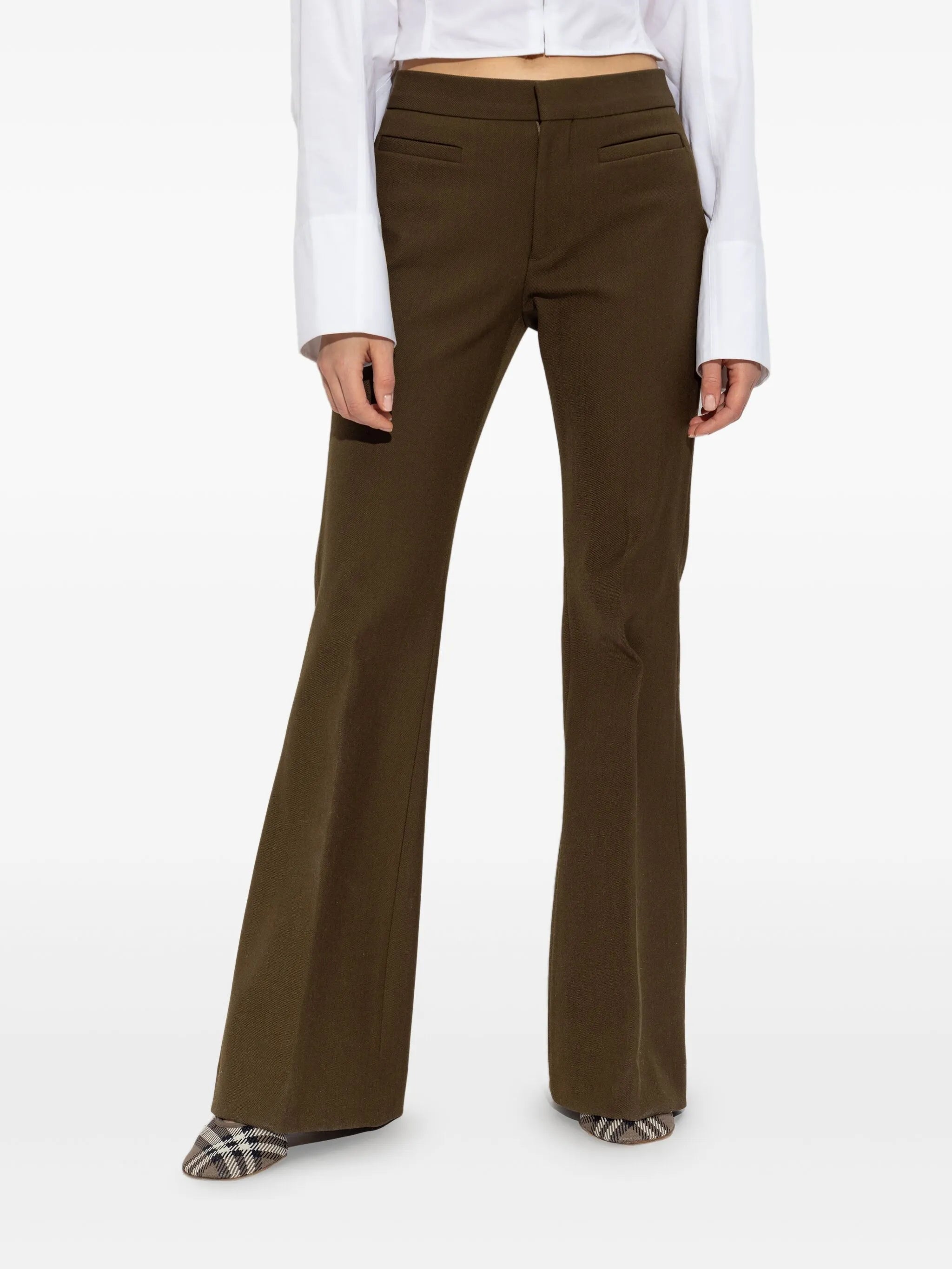 wool-blend trousers