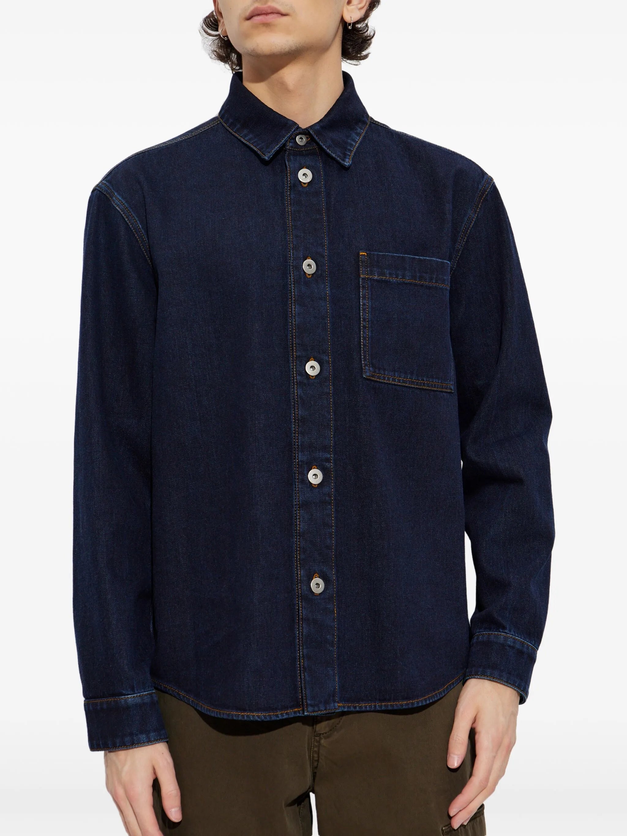 logo-embroidered shirt