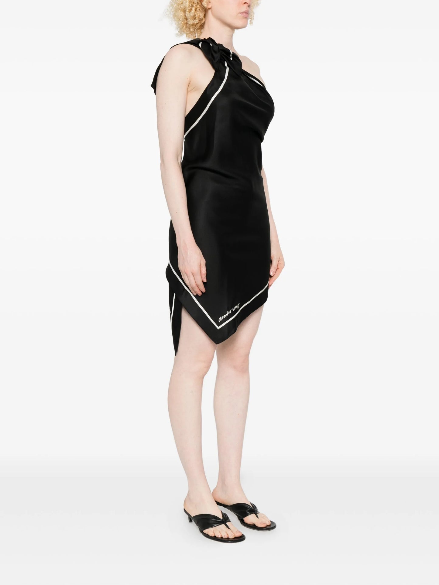 one-shoulder mini dress