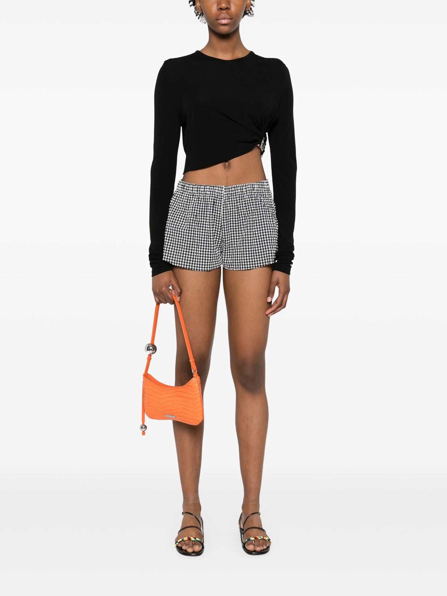 checked shorts