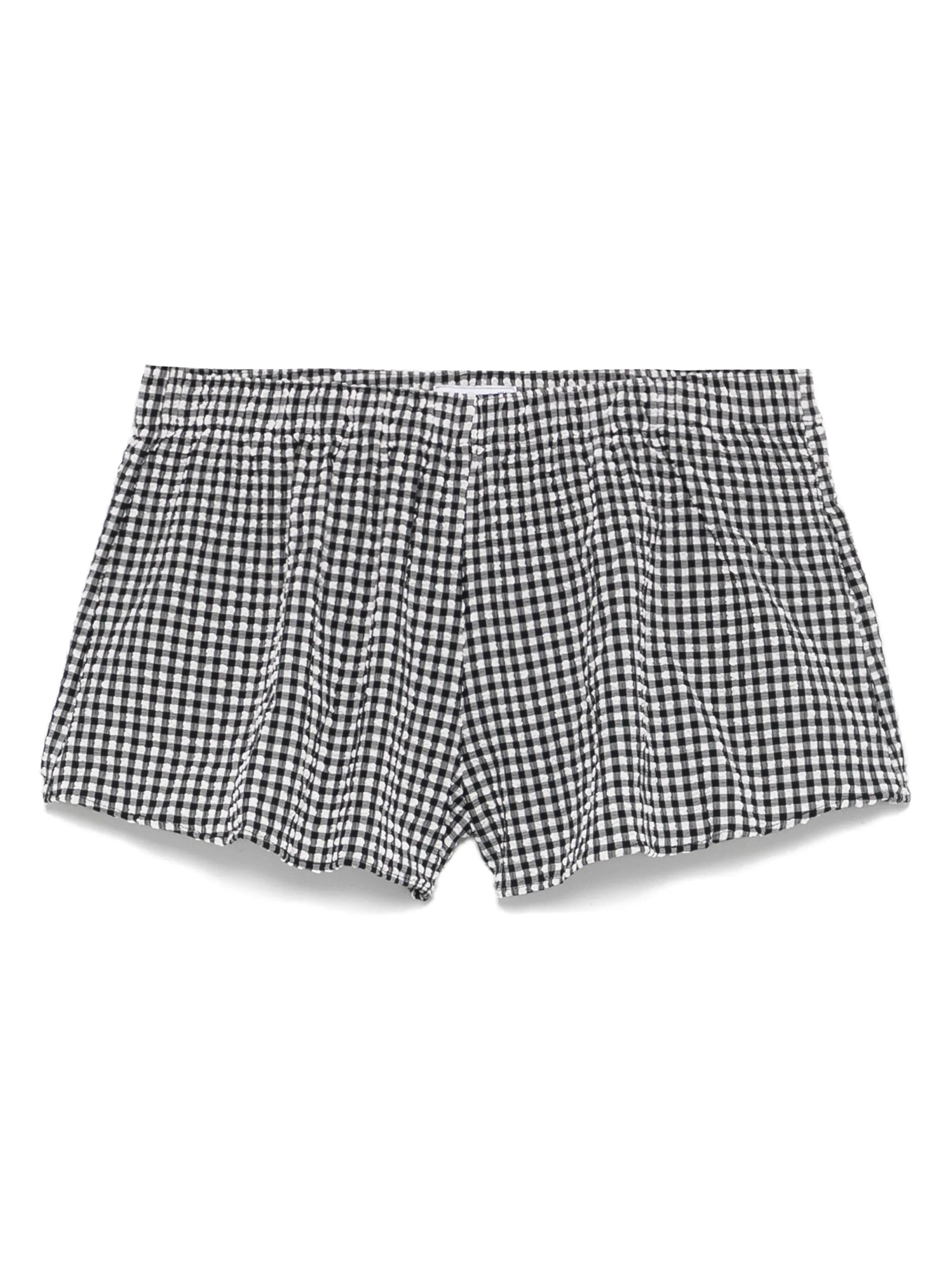 checked shorts
