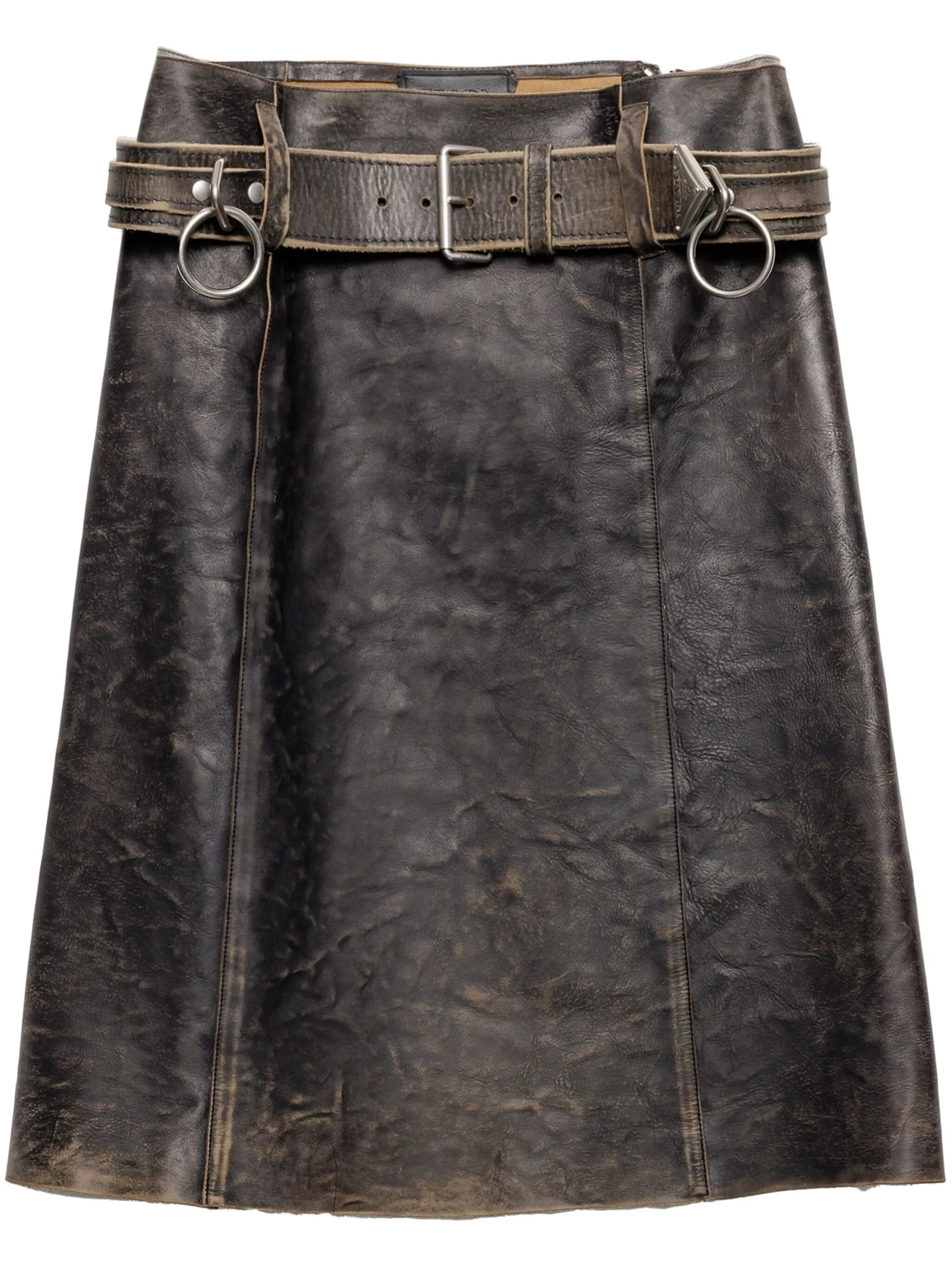 leather mini skirt