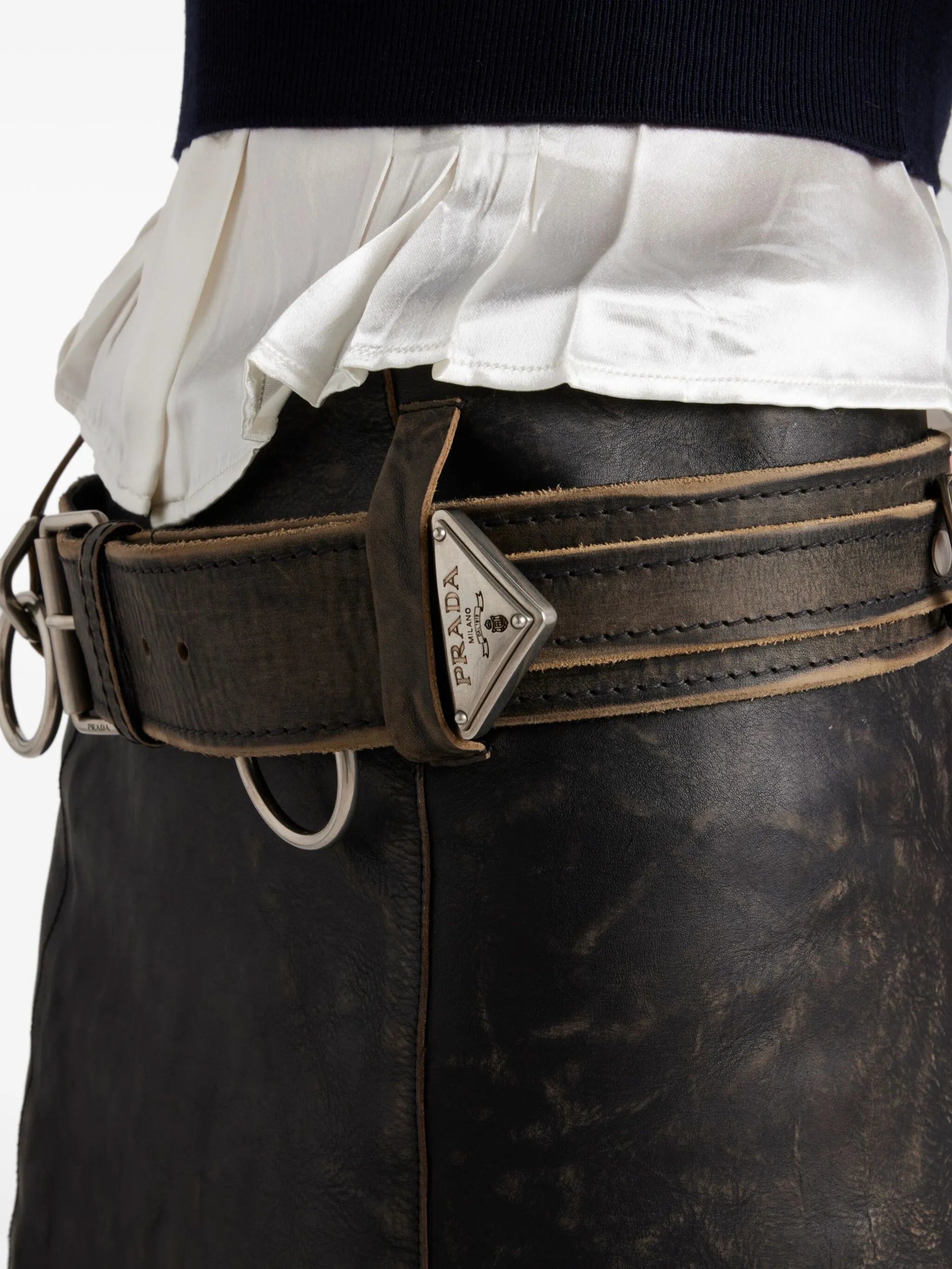 leather mini skirt