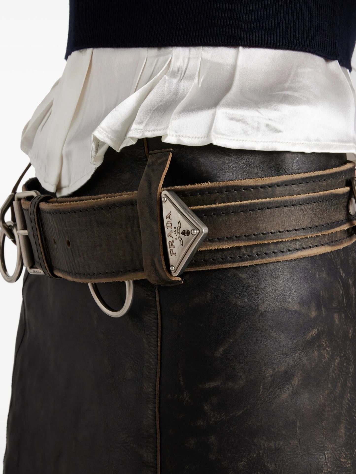leather mini skirt