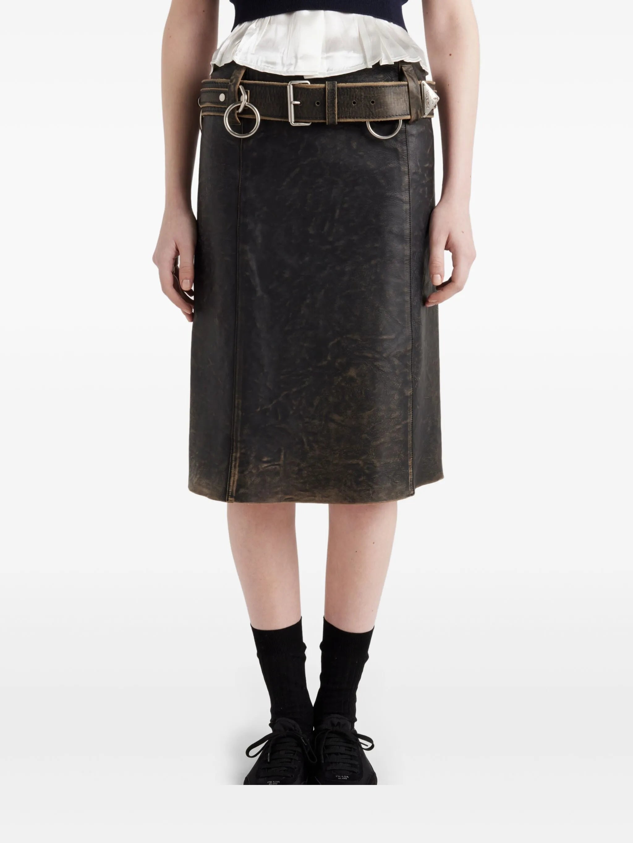 leather mini skirt