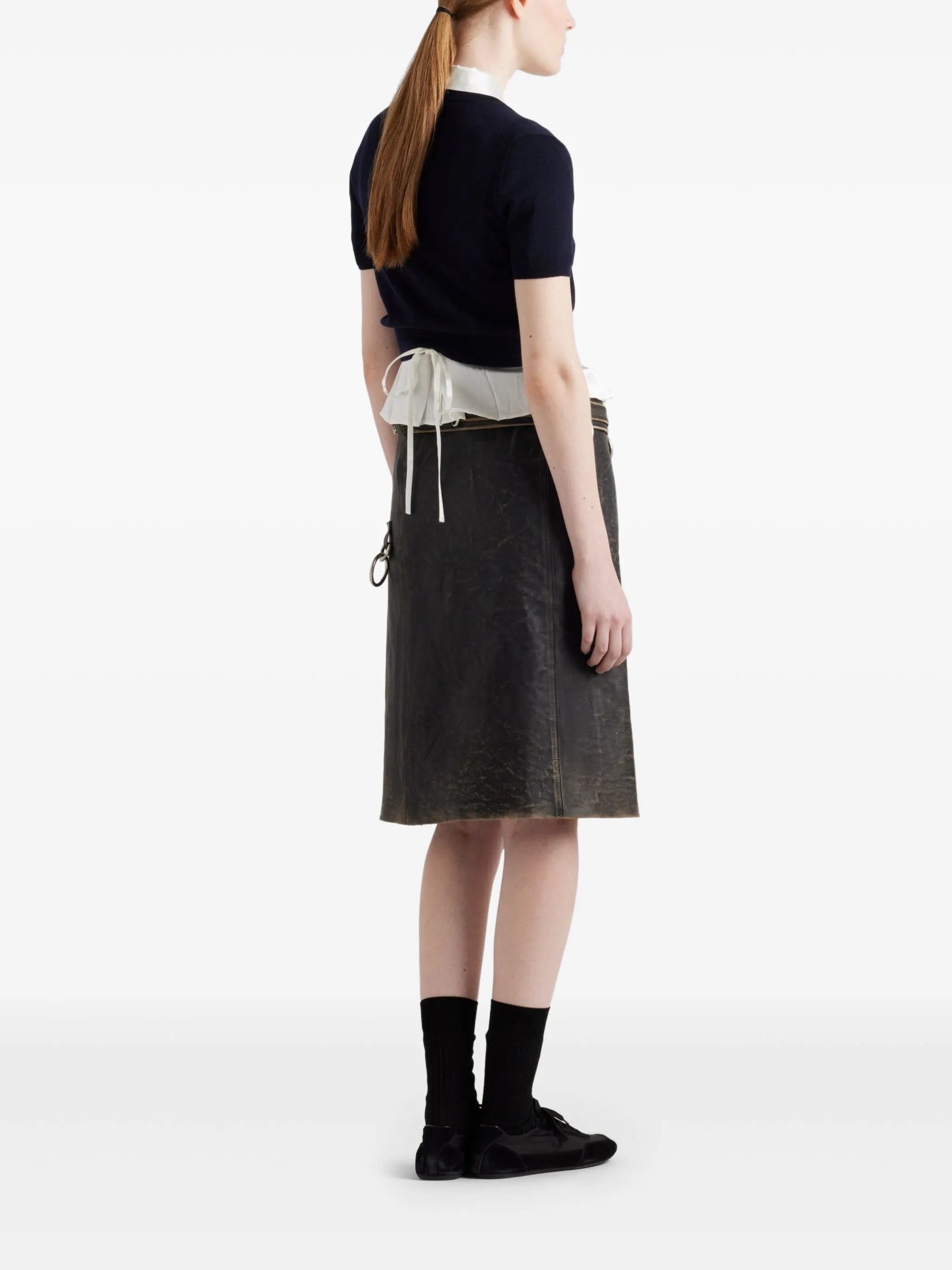leather mini skirt
