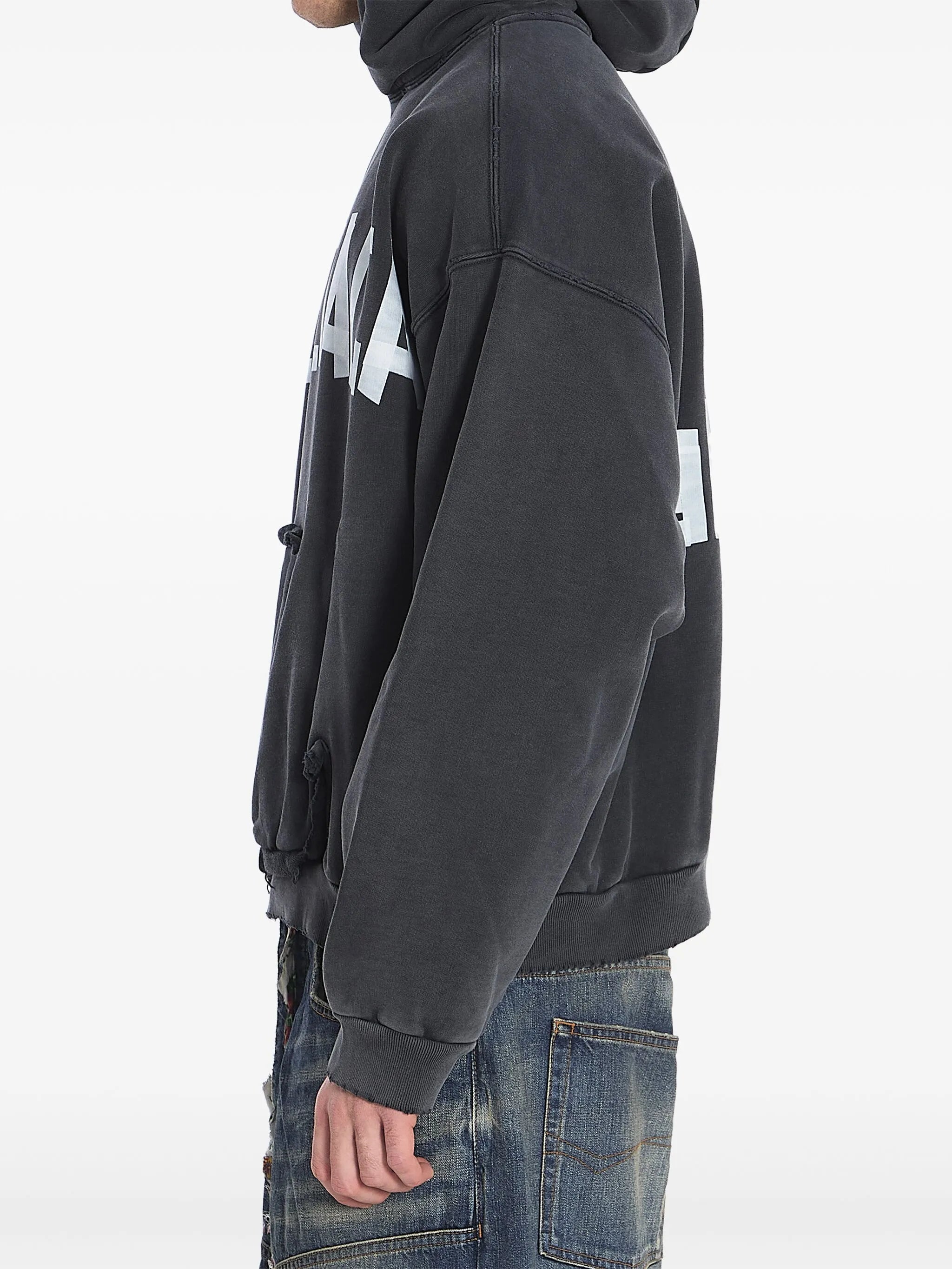 Tape Type logo-print hoodie