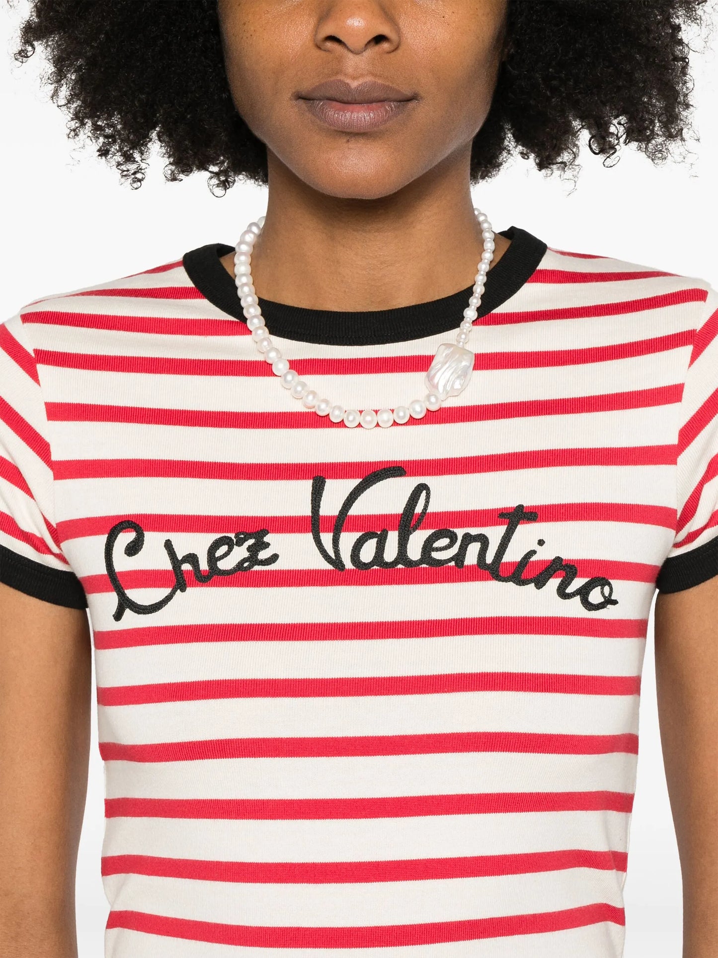 Striped Jersey Cotton T-Shirt