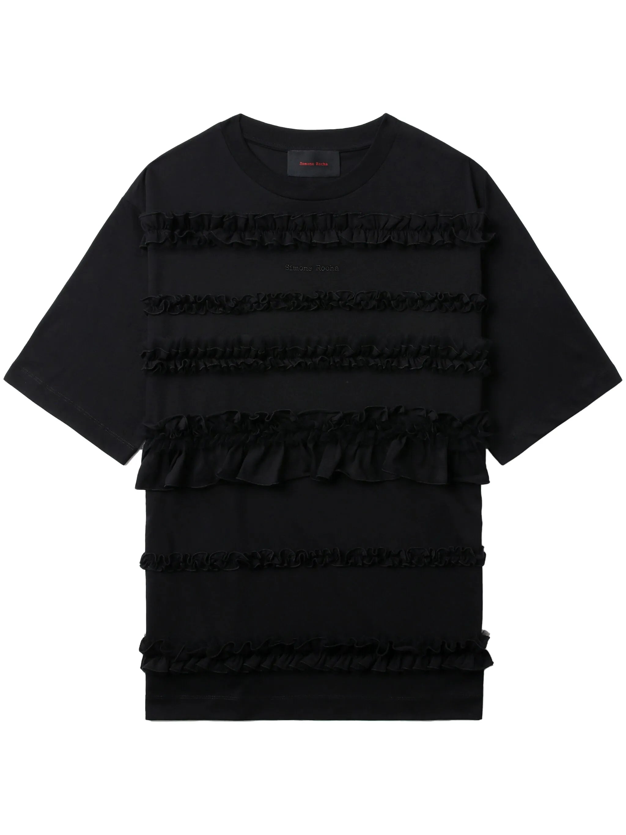 ruffle-detailing T-shirt