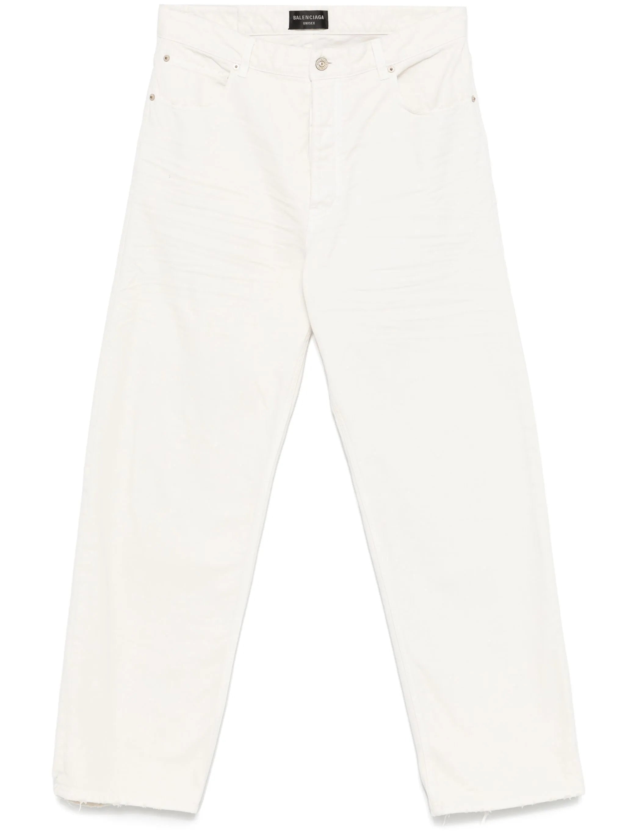 distressed-effect jeans