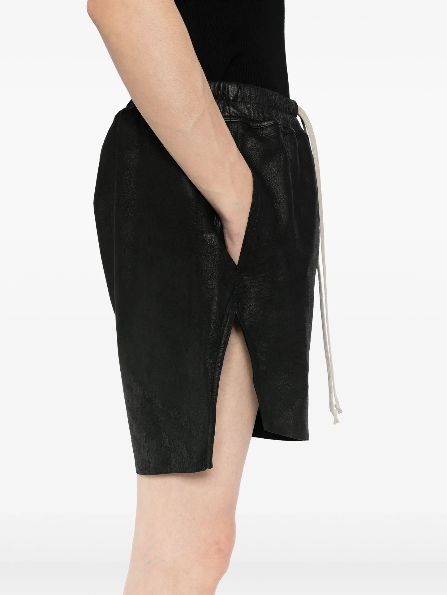leather shorts