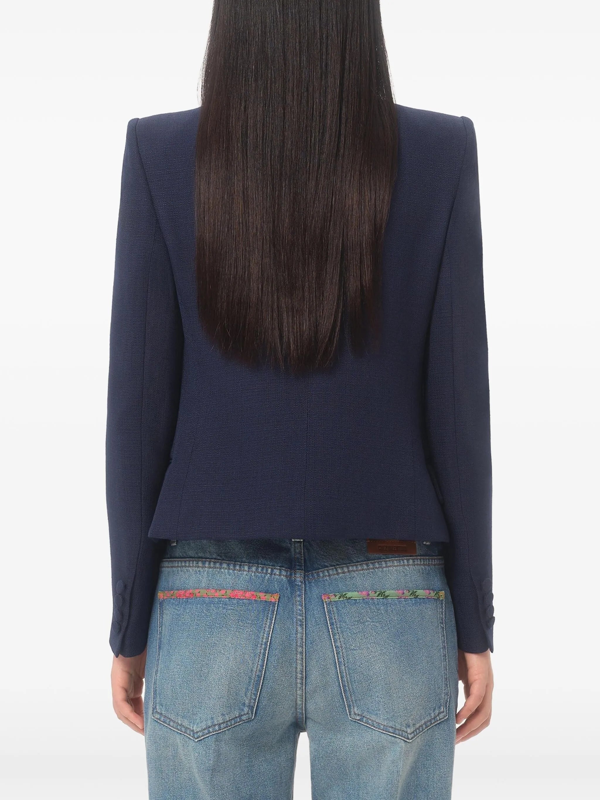 bow-detail single-breasted blazer