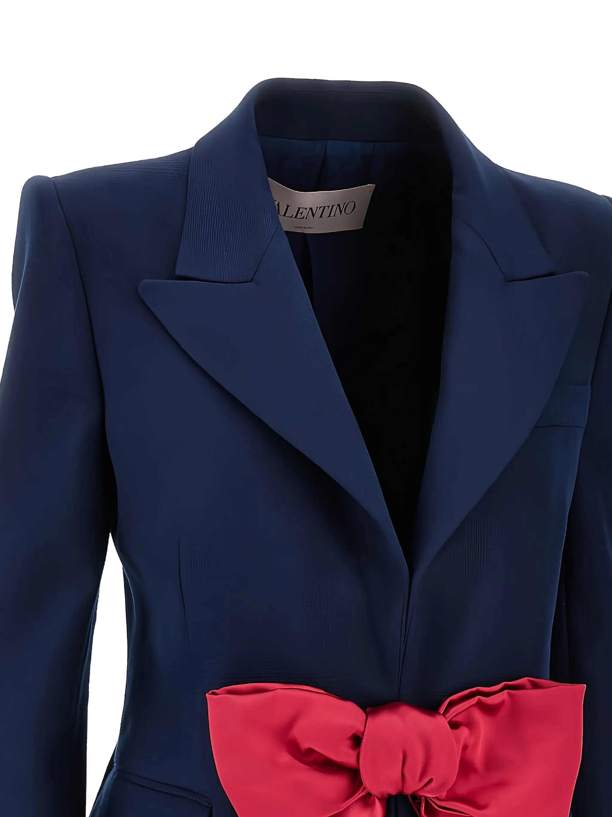 bow-detail single-breasted blazer