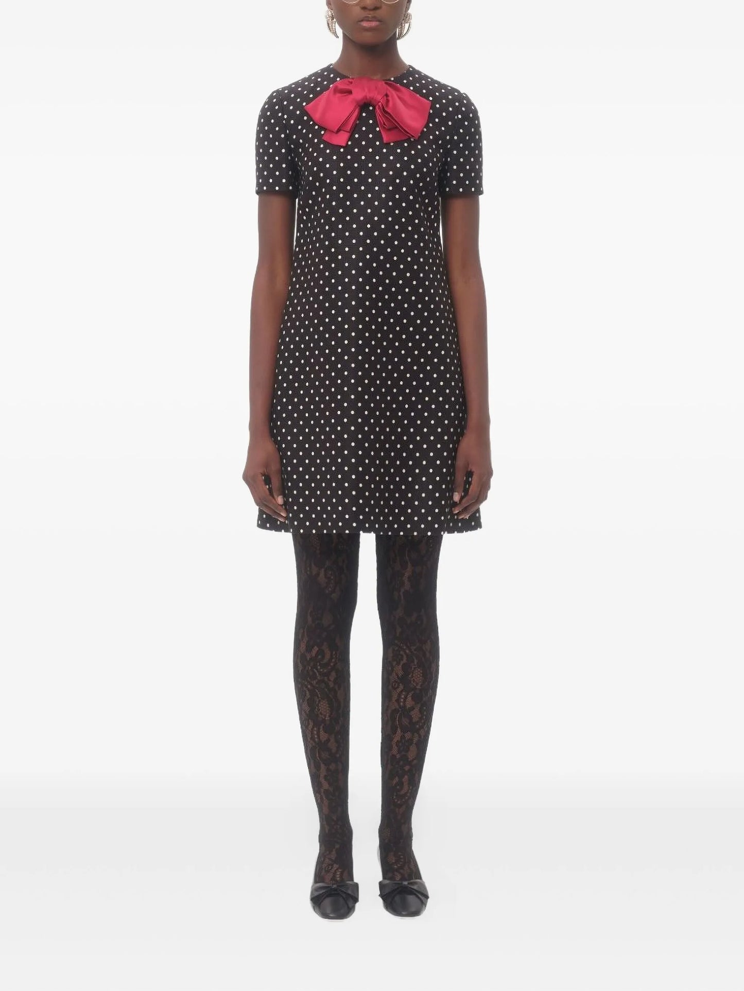 Plusdepois-print mini dress