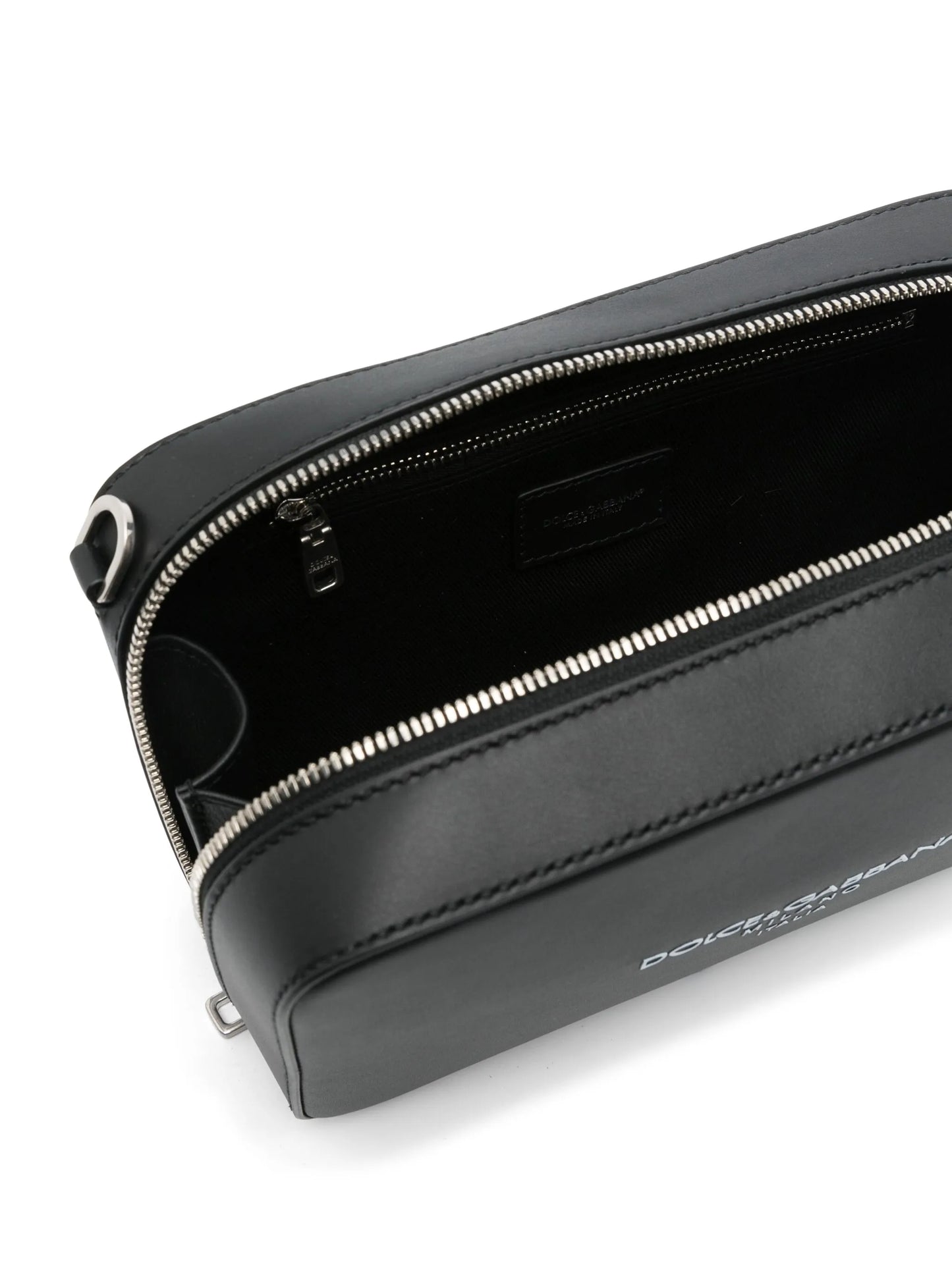 logo-embossed messenger bag