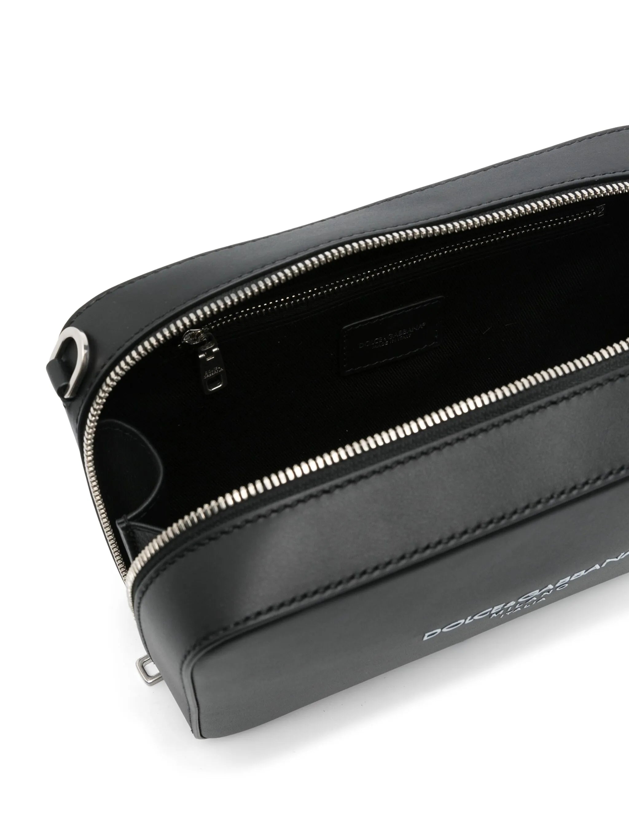 logo-embossed messenger bag