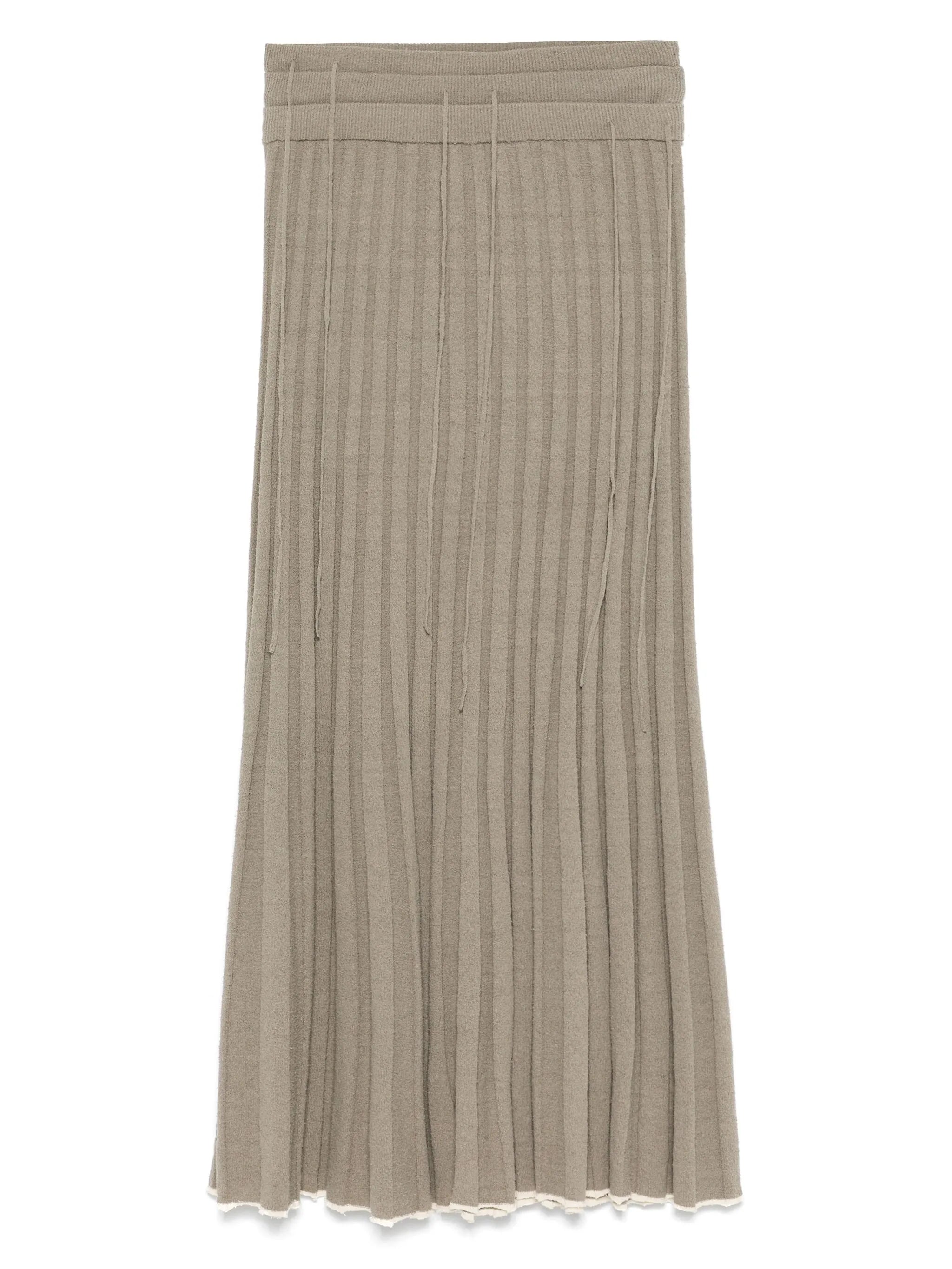 pleated maxi skirt
