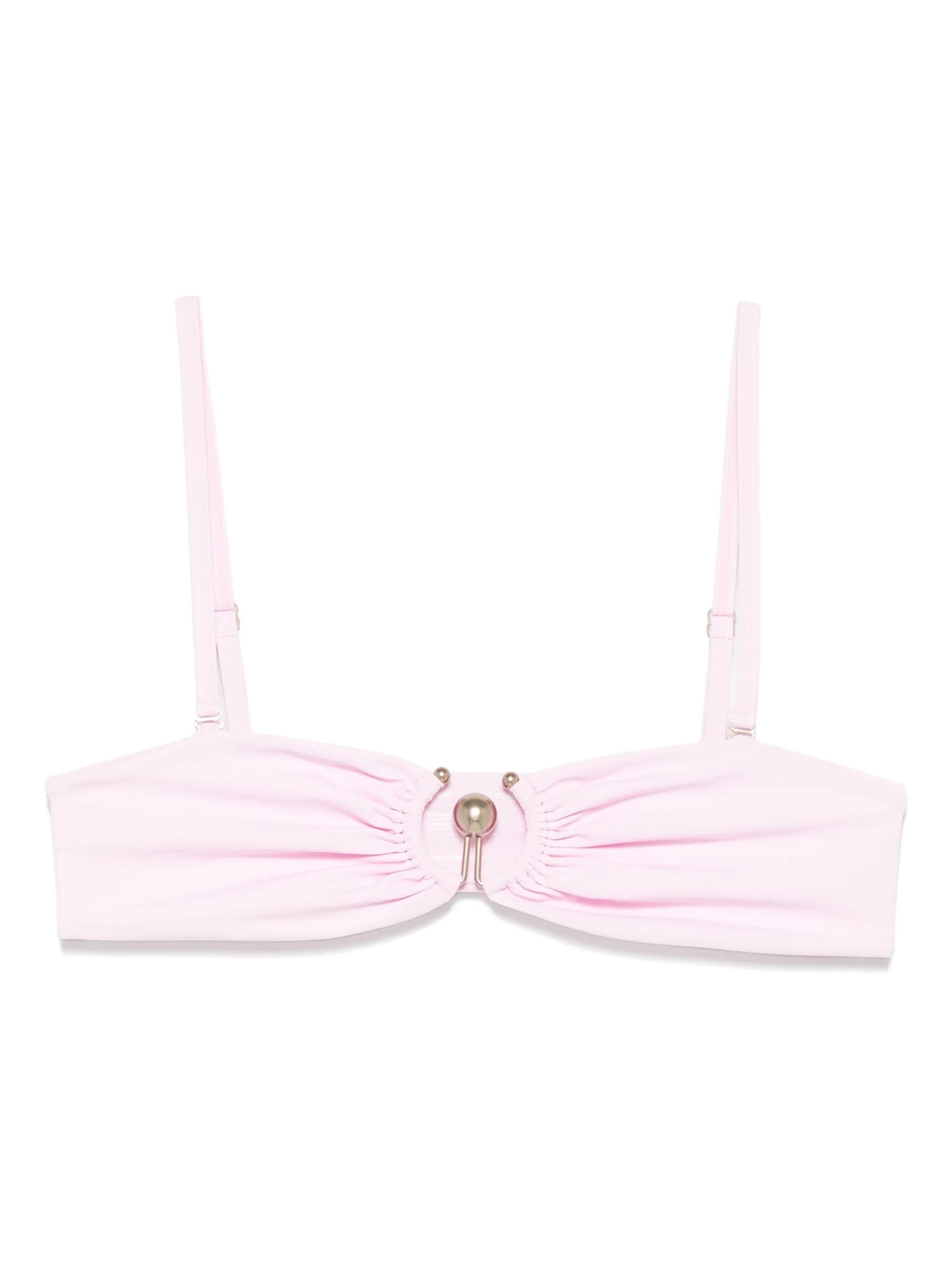 ruched prong bikini top