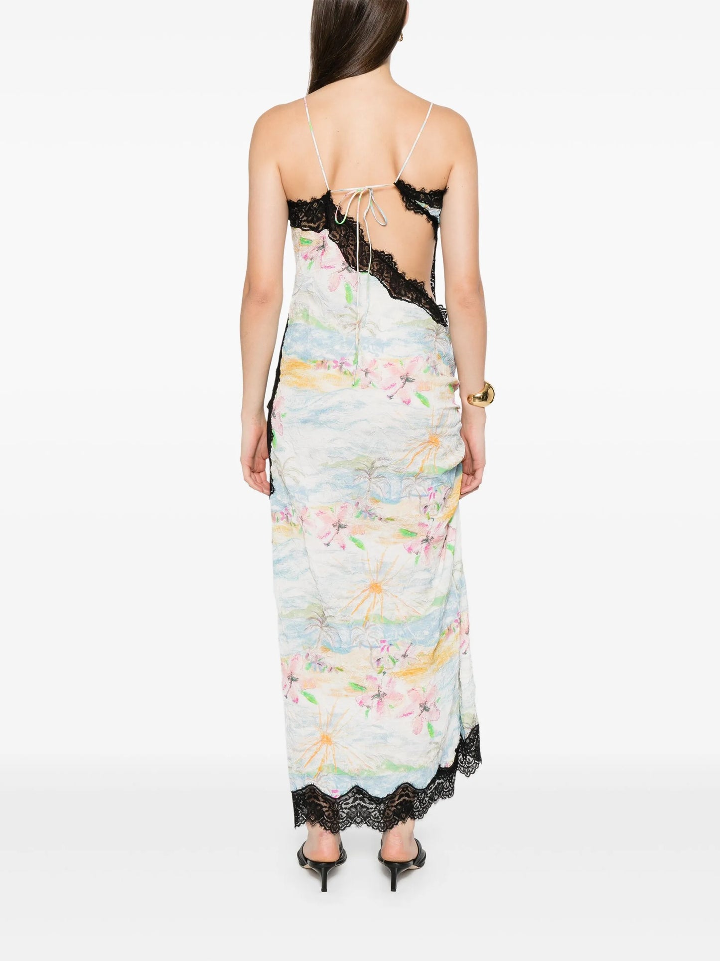 floral-print midi dress