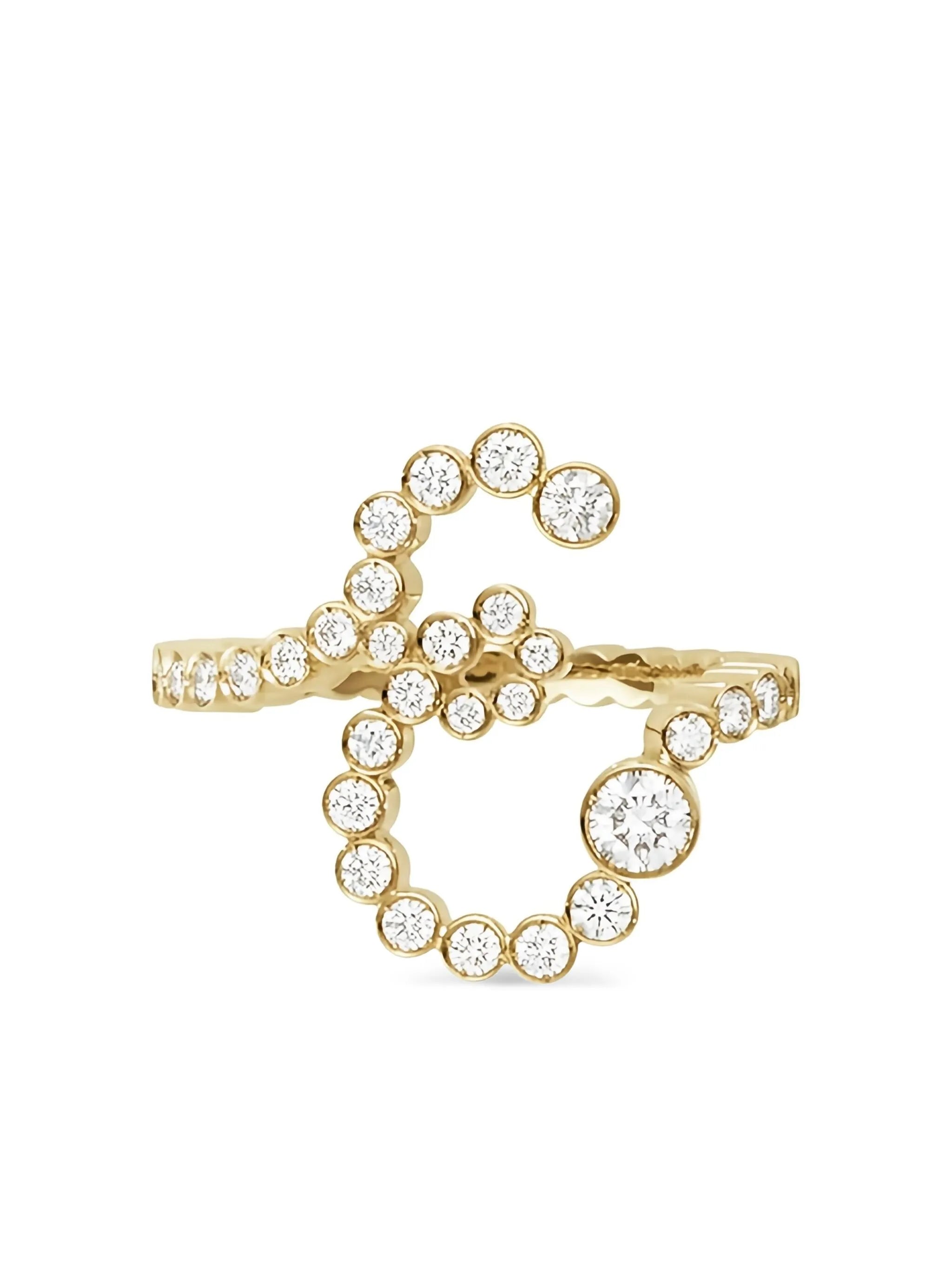 18K yellow gold Ensemble E diamond ring