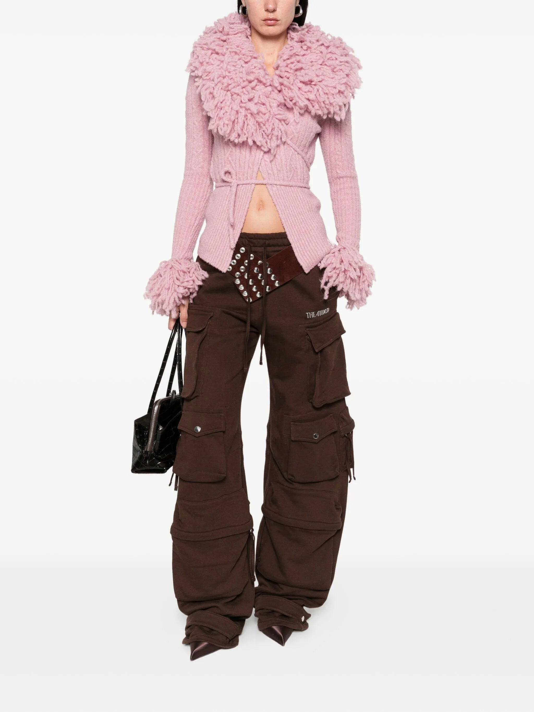 cable-knit cardigan