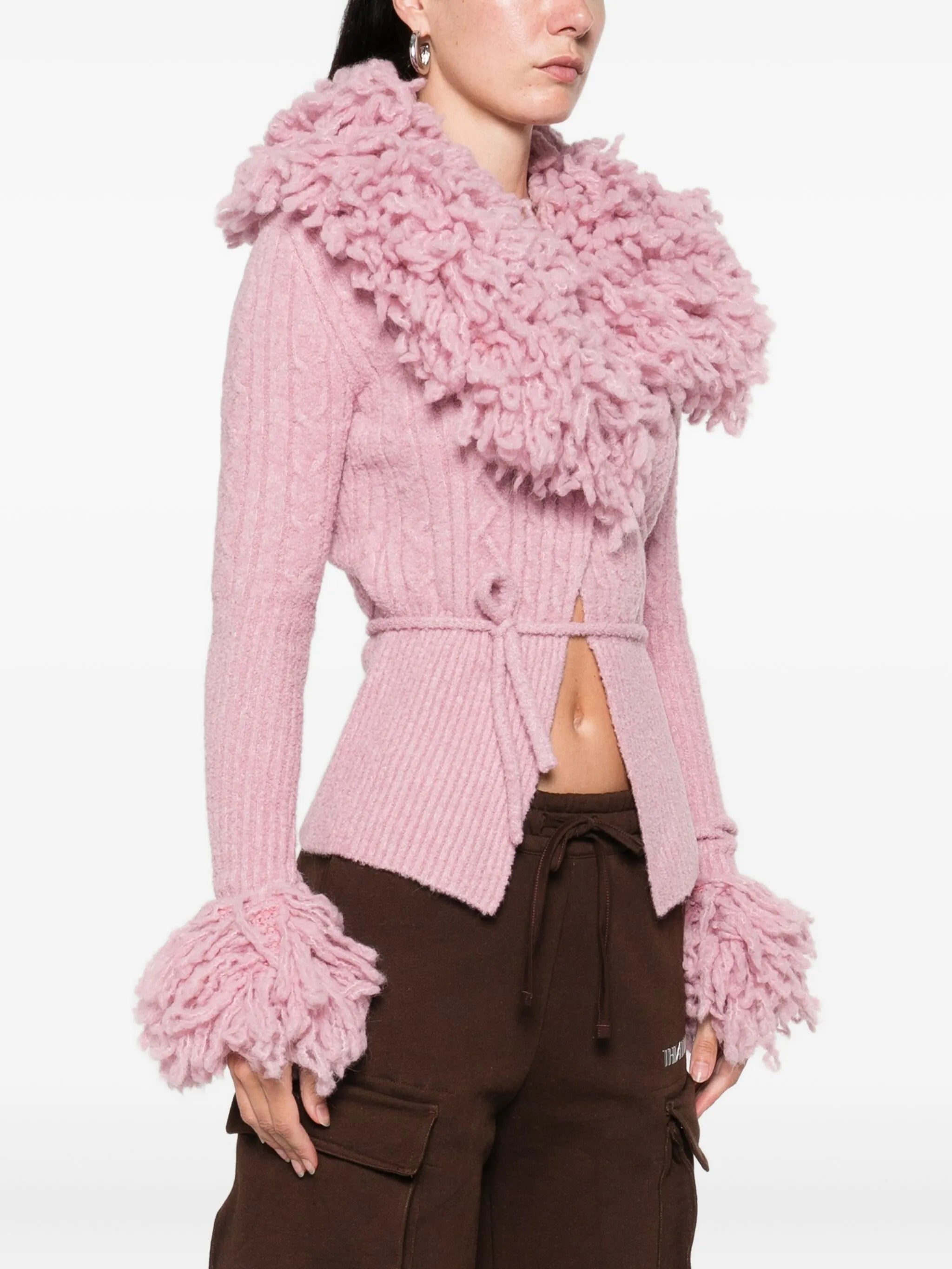 cable-knit cardigan
