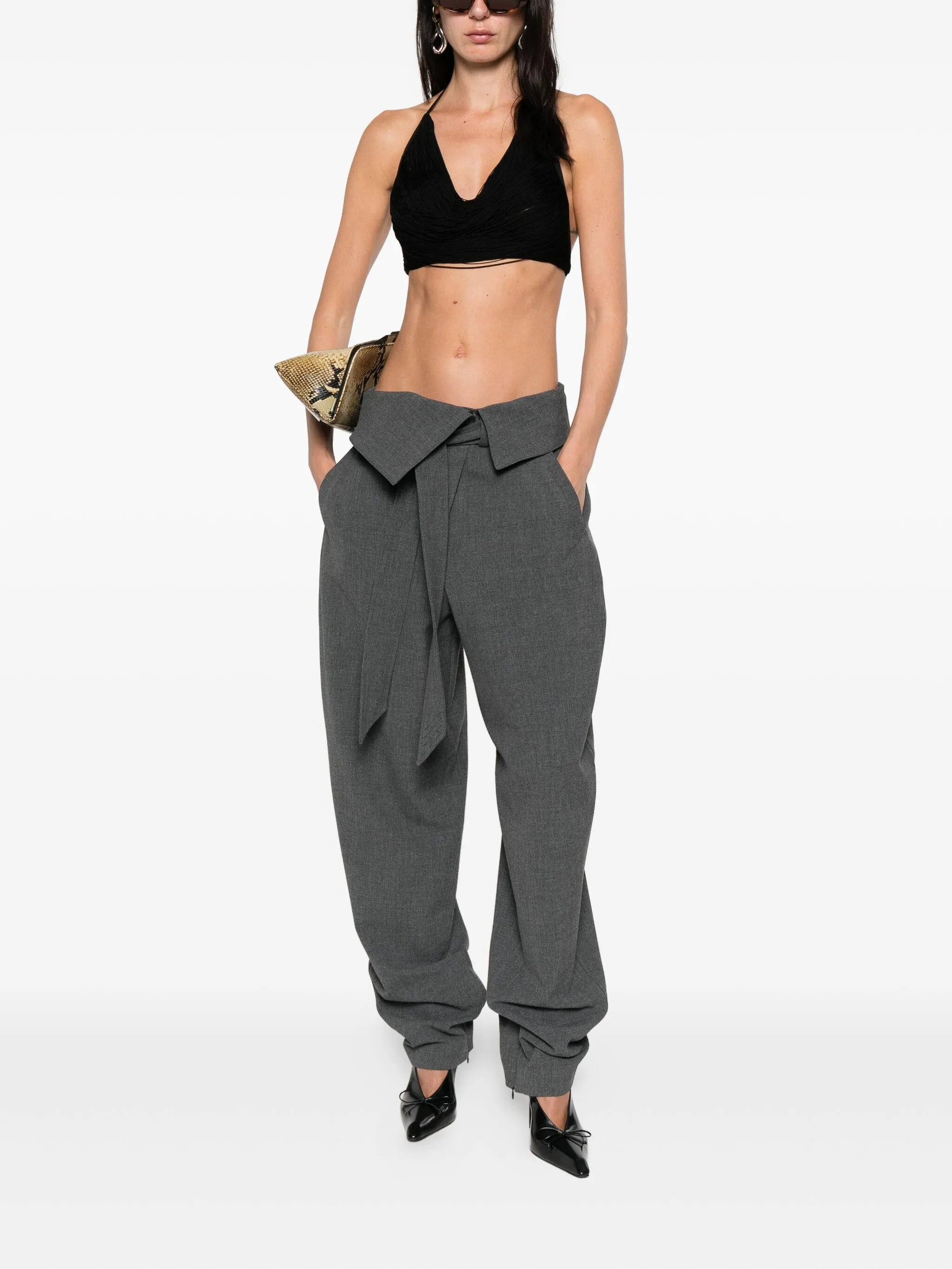 fold waist trousers