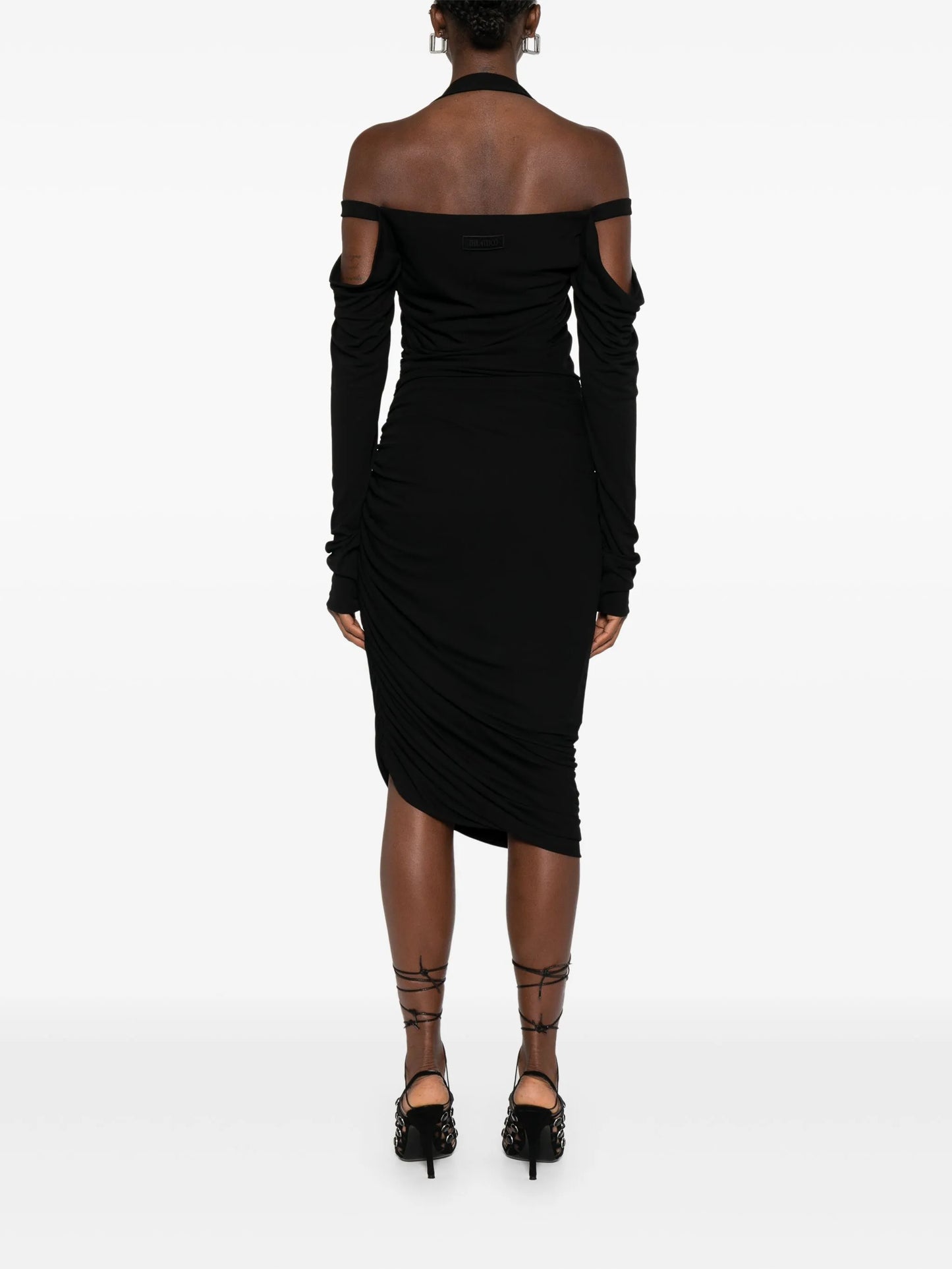 halterneck mini dress