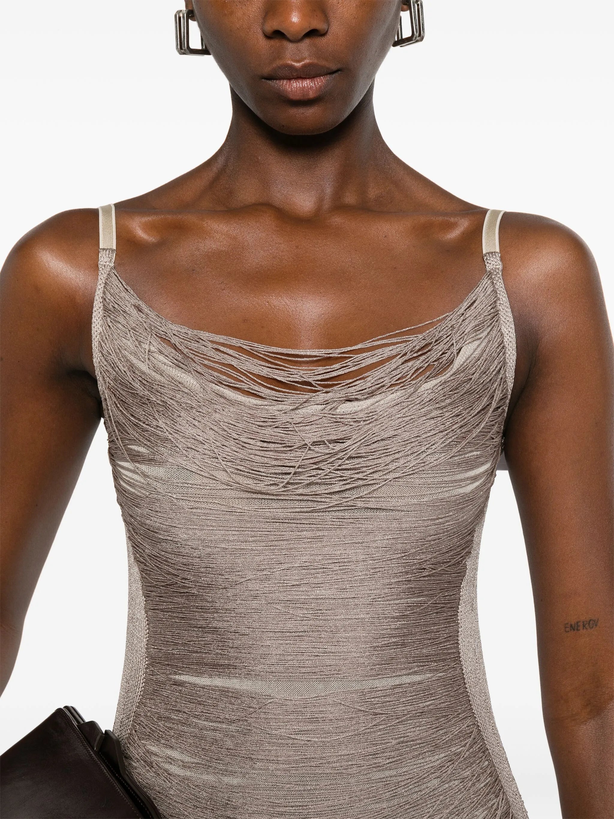 draped mini dress