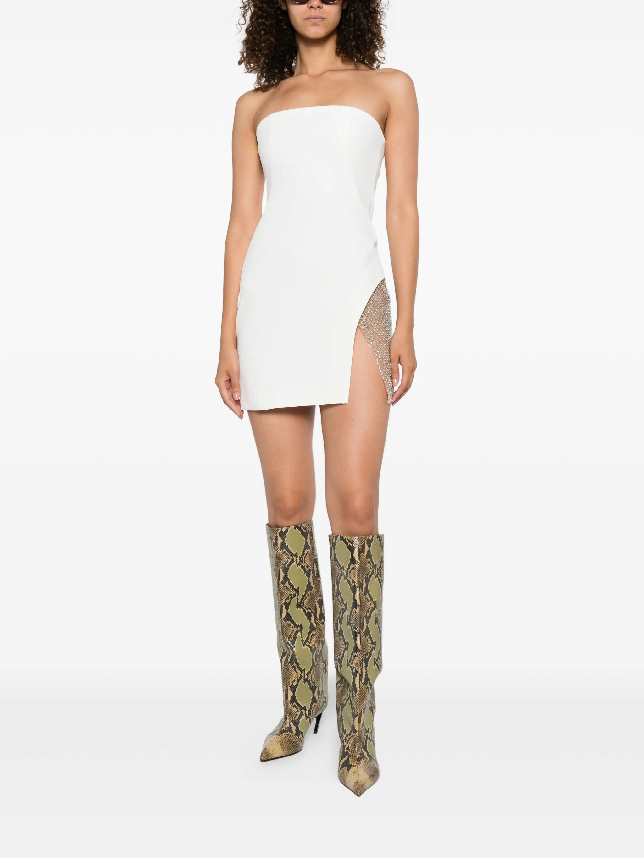 strapless mini dress
