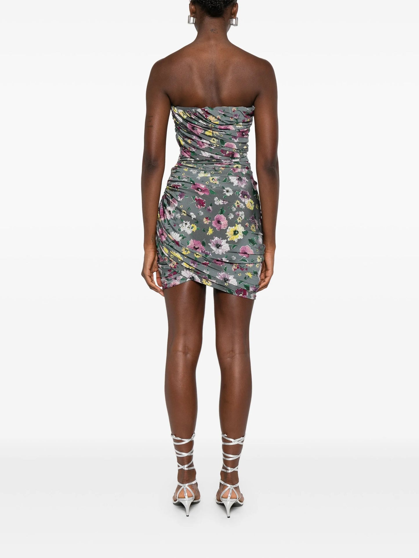 floral-print mini dress