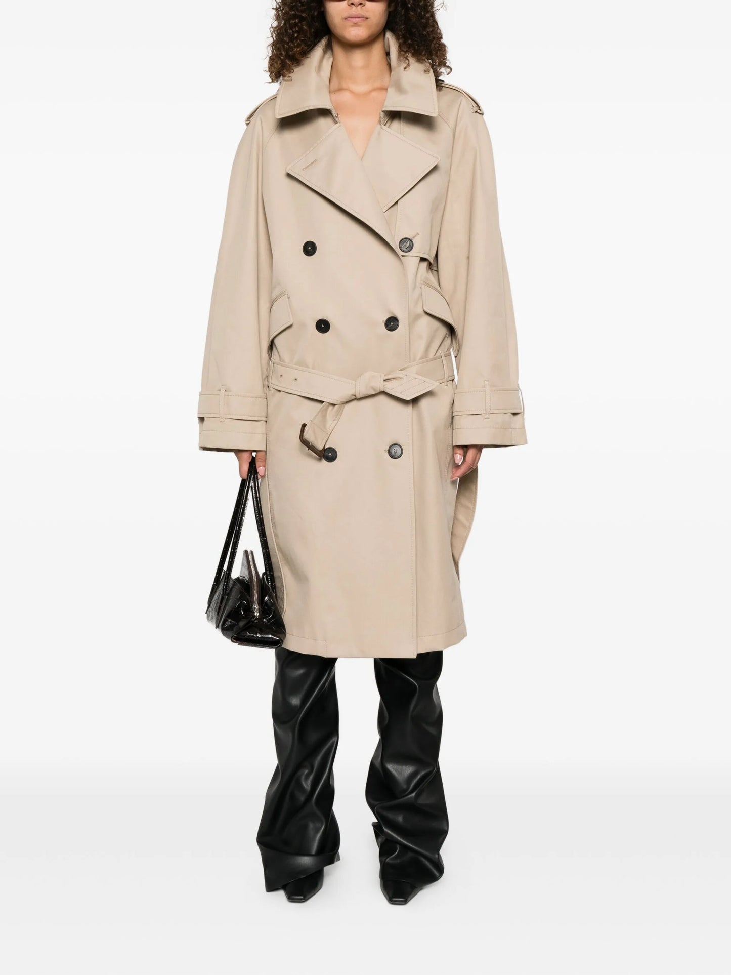 double-breasted trench coat