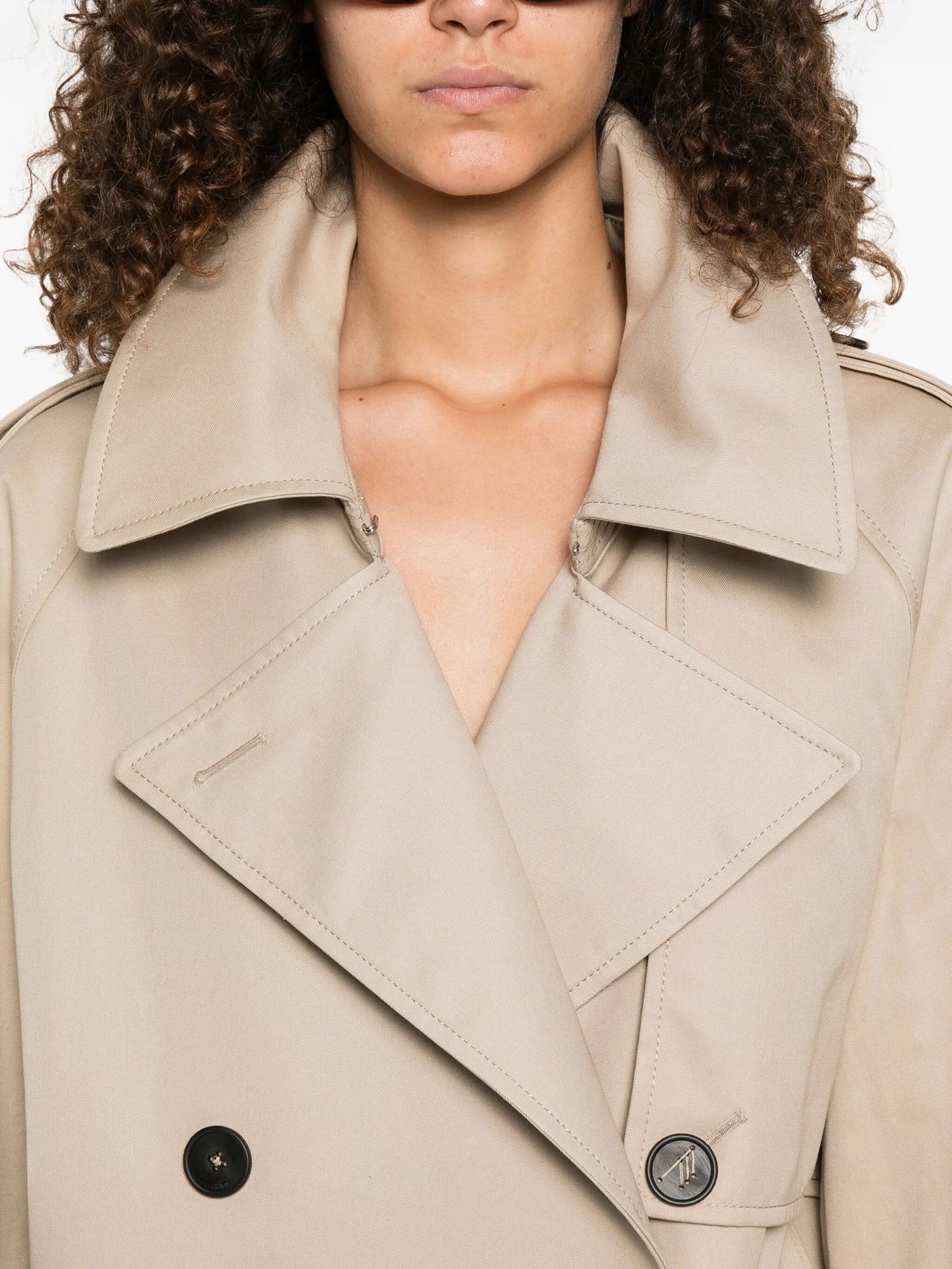 double-breasted trench coat