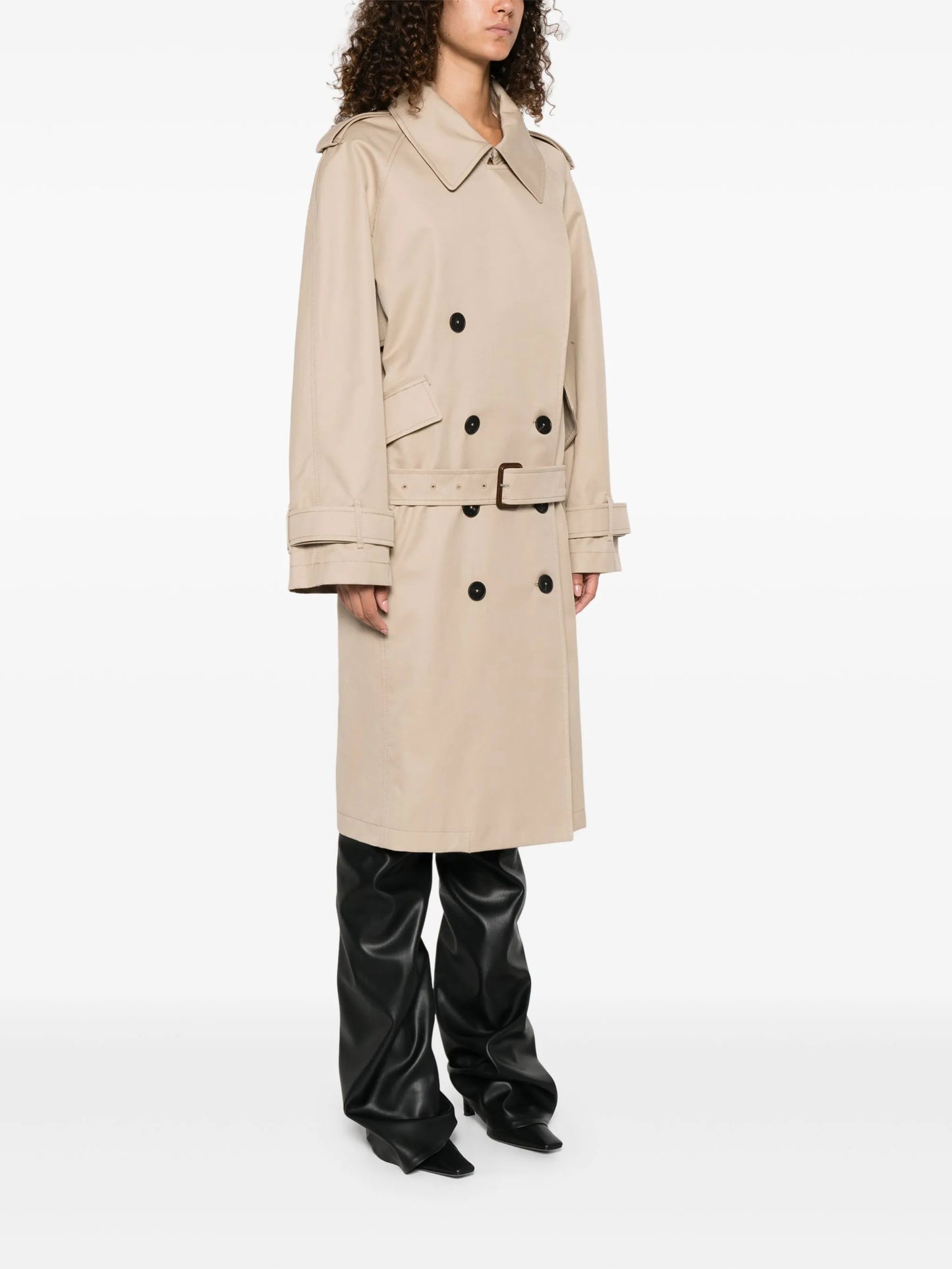 double-breasted trench coat