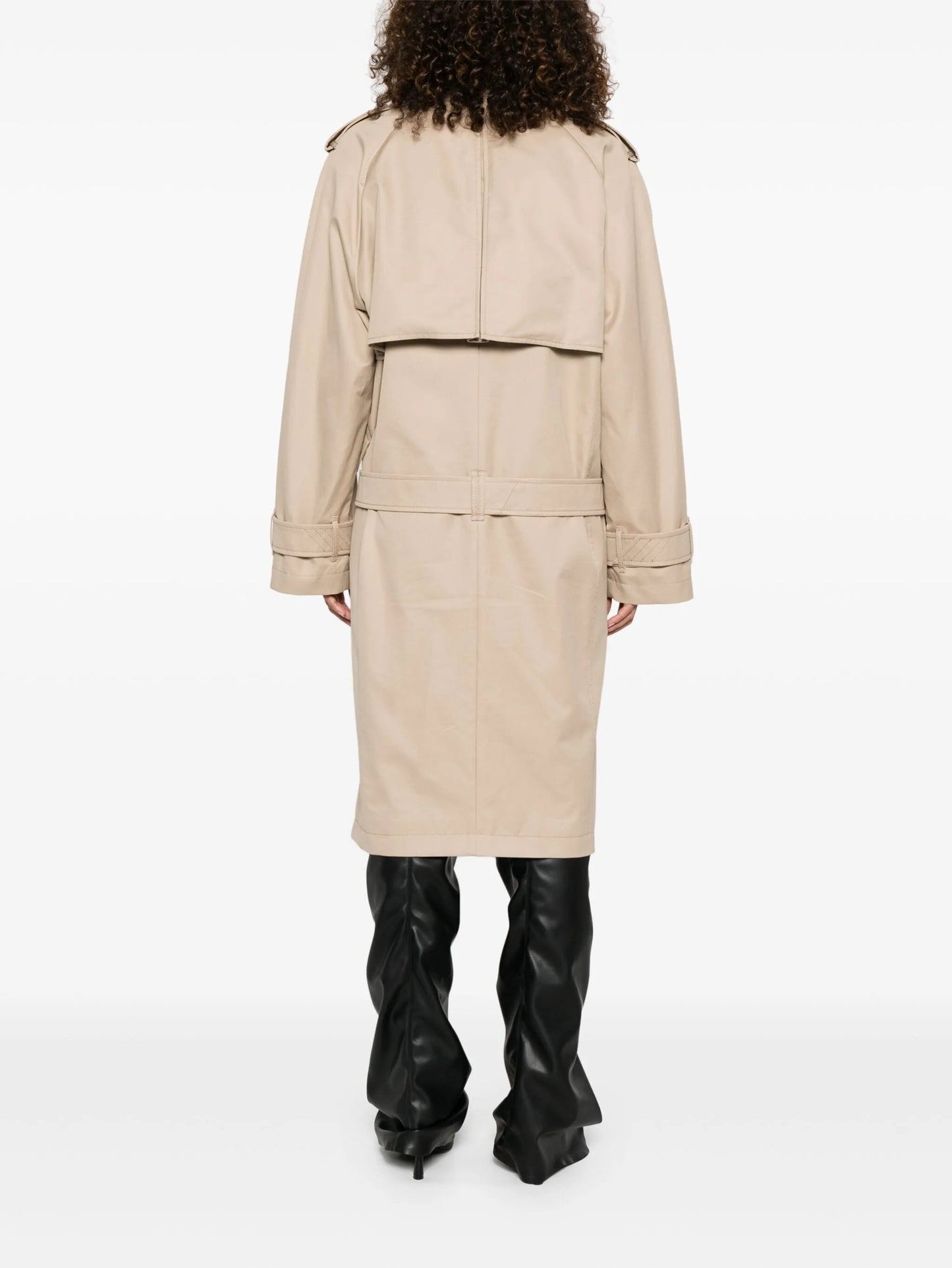 double-breasted trench coat