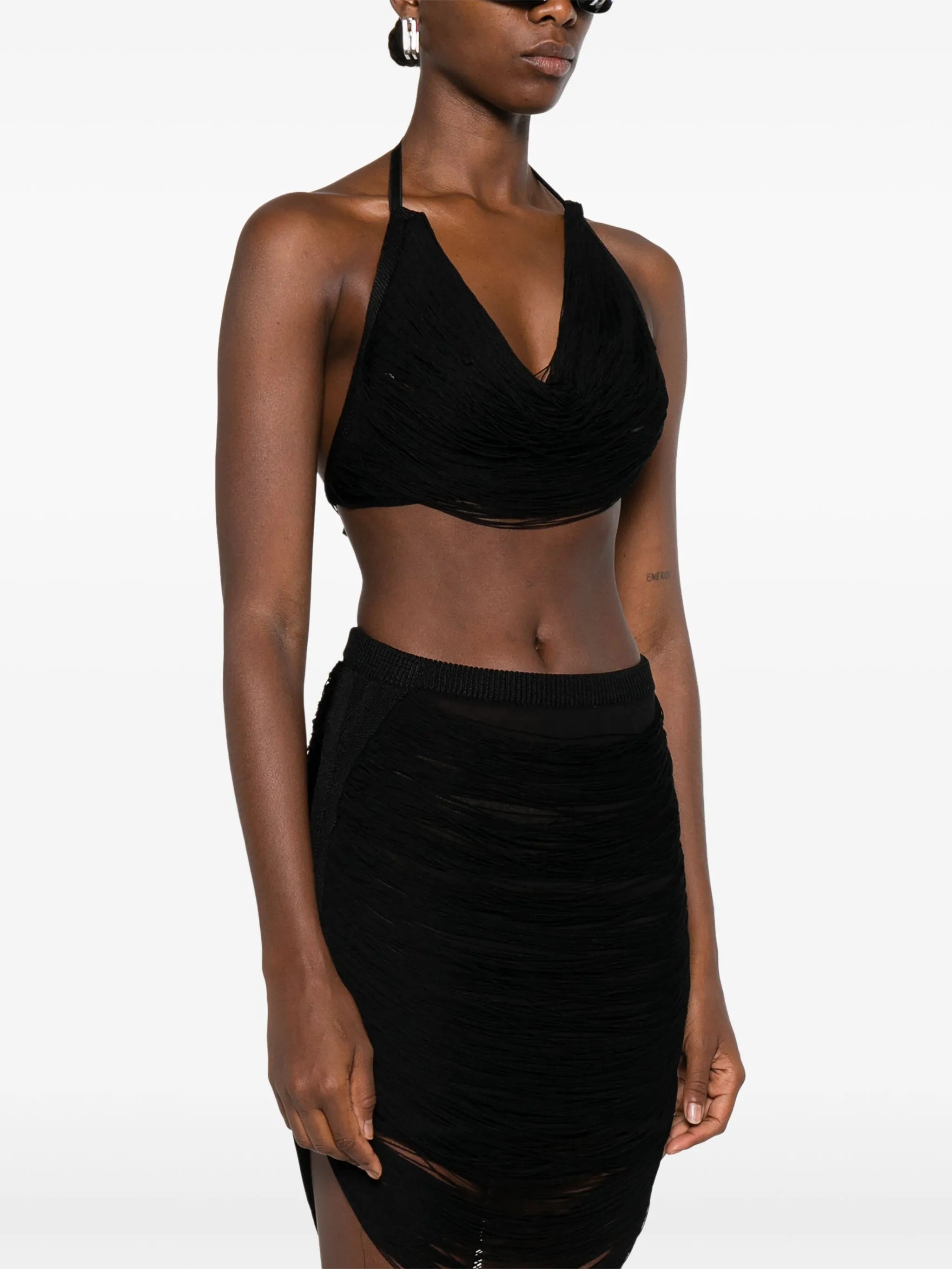multi-strings crop top