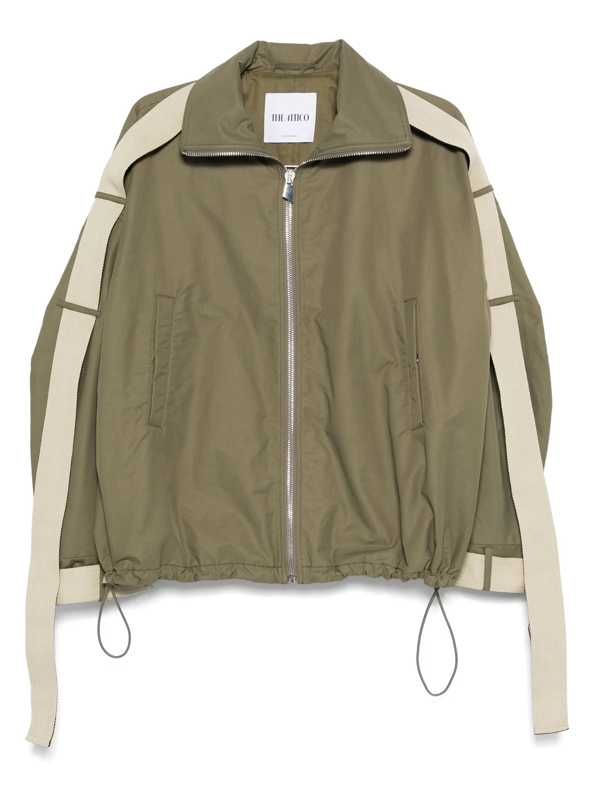 string-detail bomber jacket